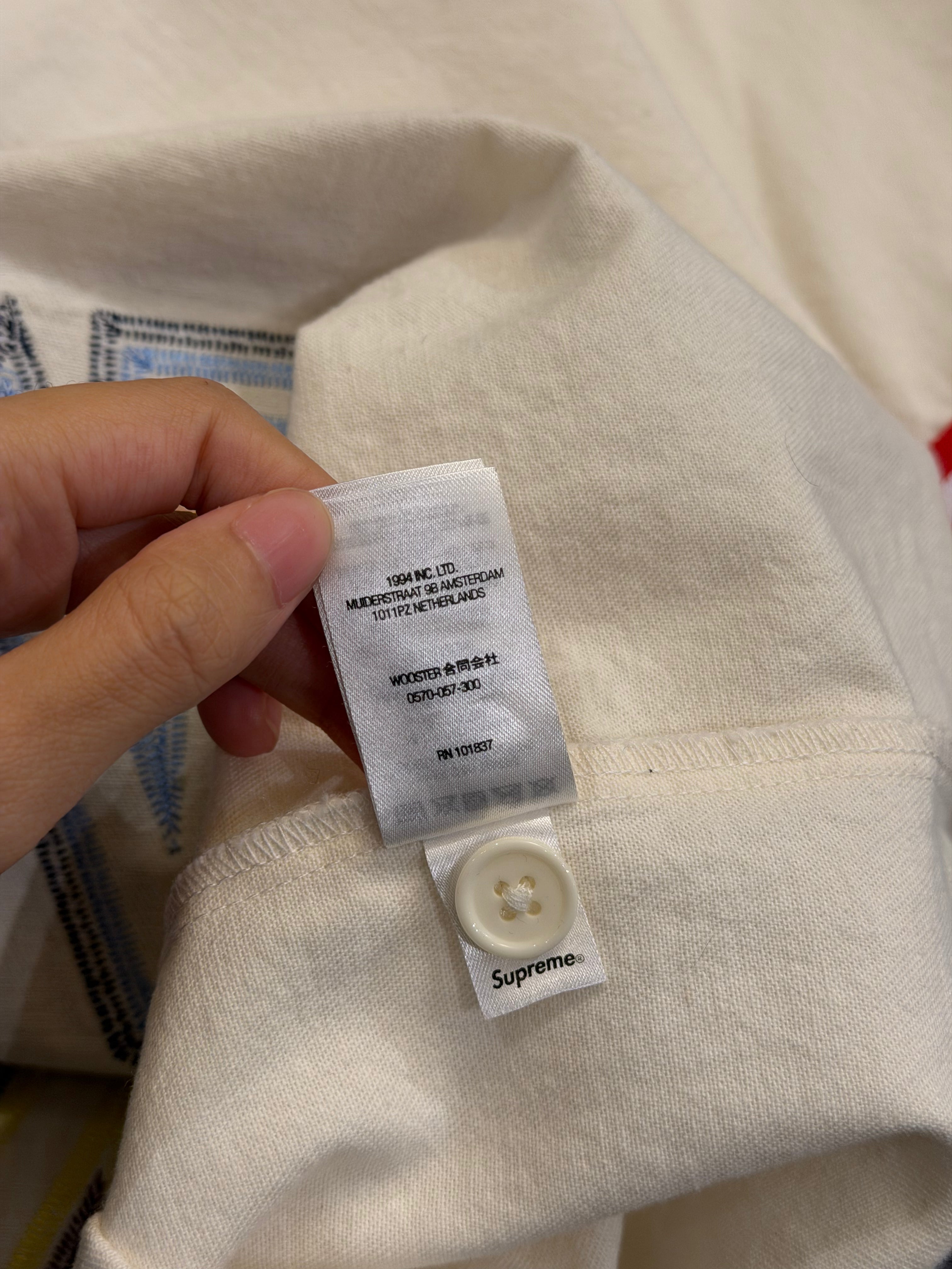 Supreme Denim Baseball
Jersey - Vintage White