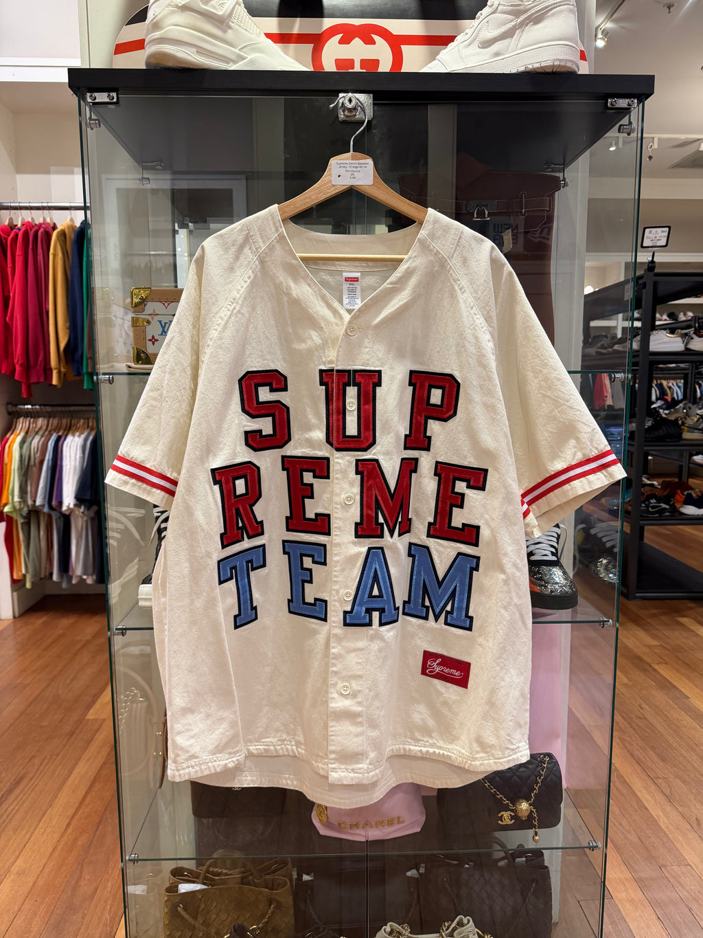Supreme Denim Baseball
Jersey - Vintage White