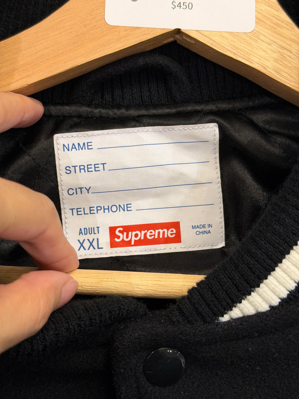 Supreme Veritas Varsity
Jacket - Black