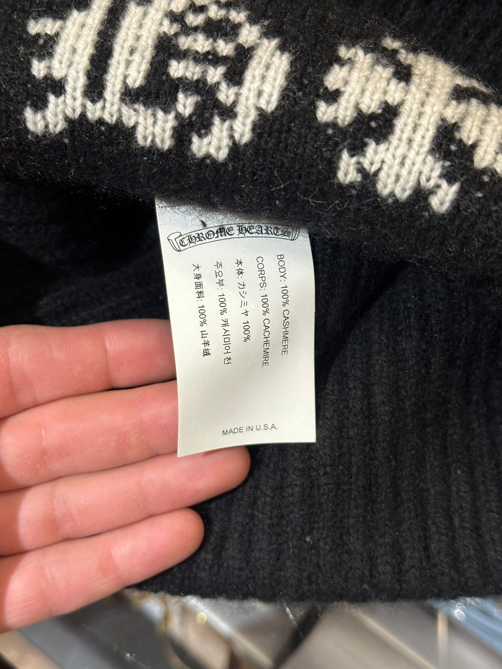 Chrome Hearts Oversized Cashmere Beanie