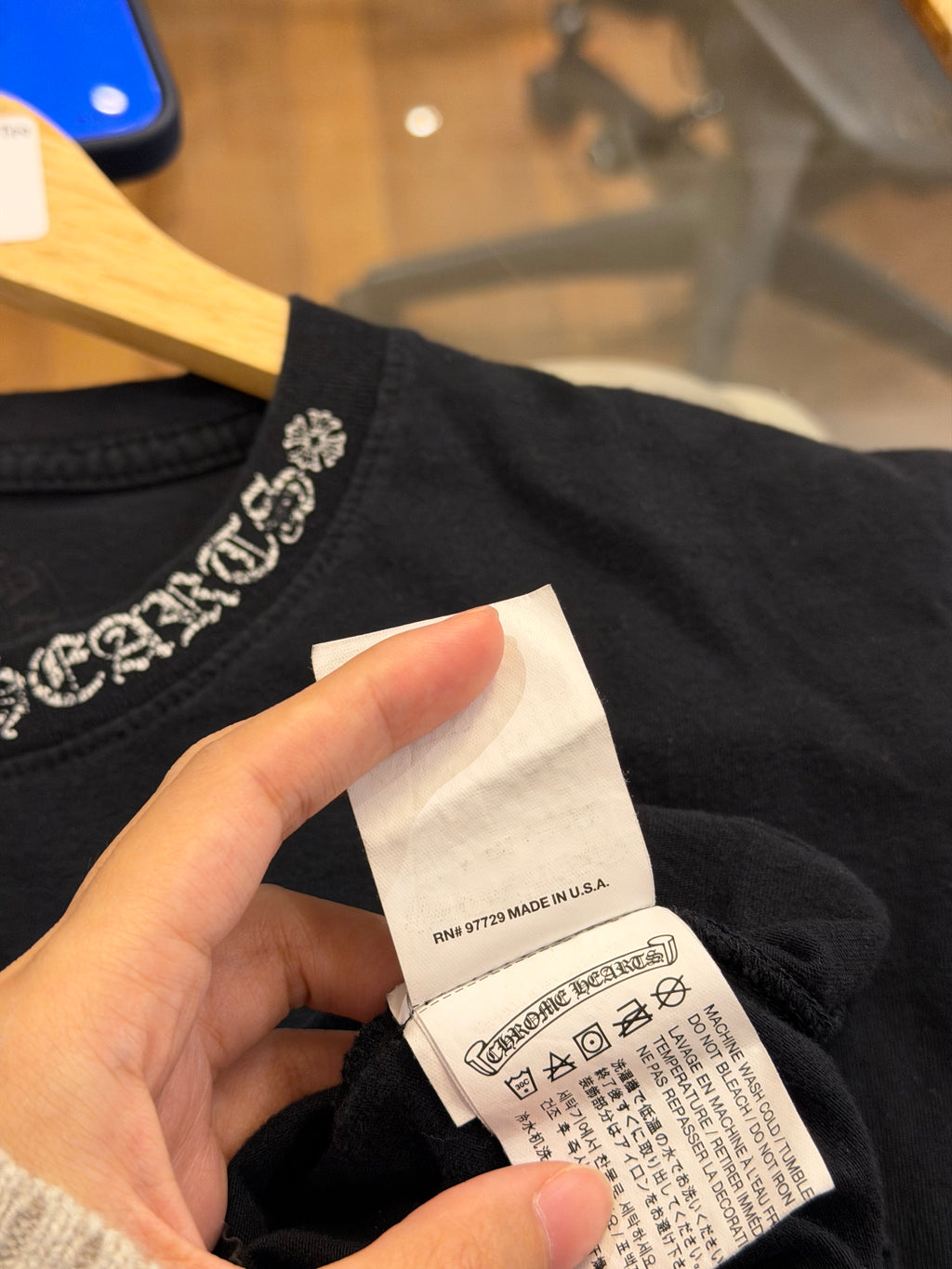 Chrome Hearts Neck Print Tee
- Black