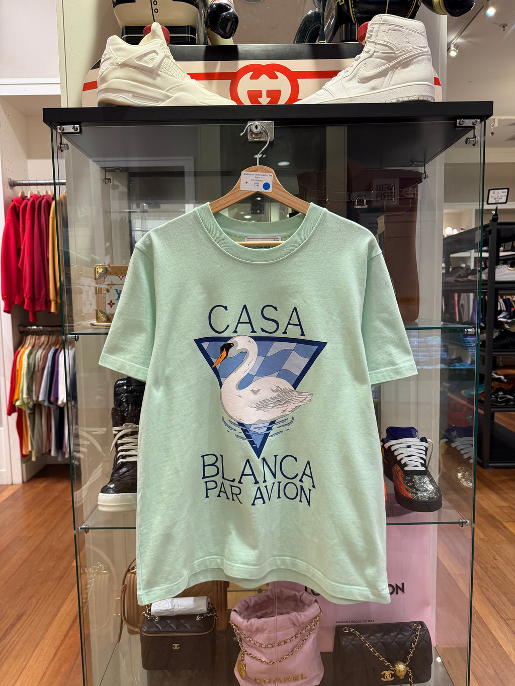 Casablanca Swan Graphic Tee
- Aqua