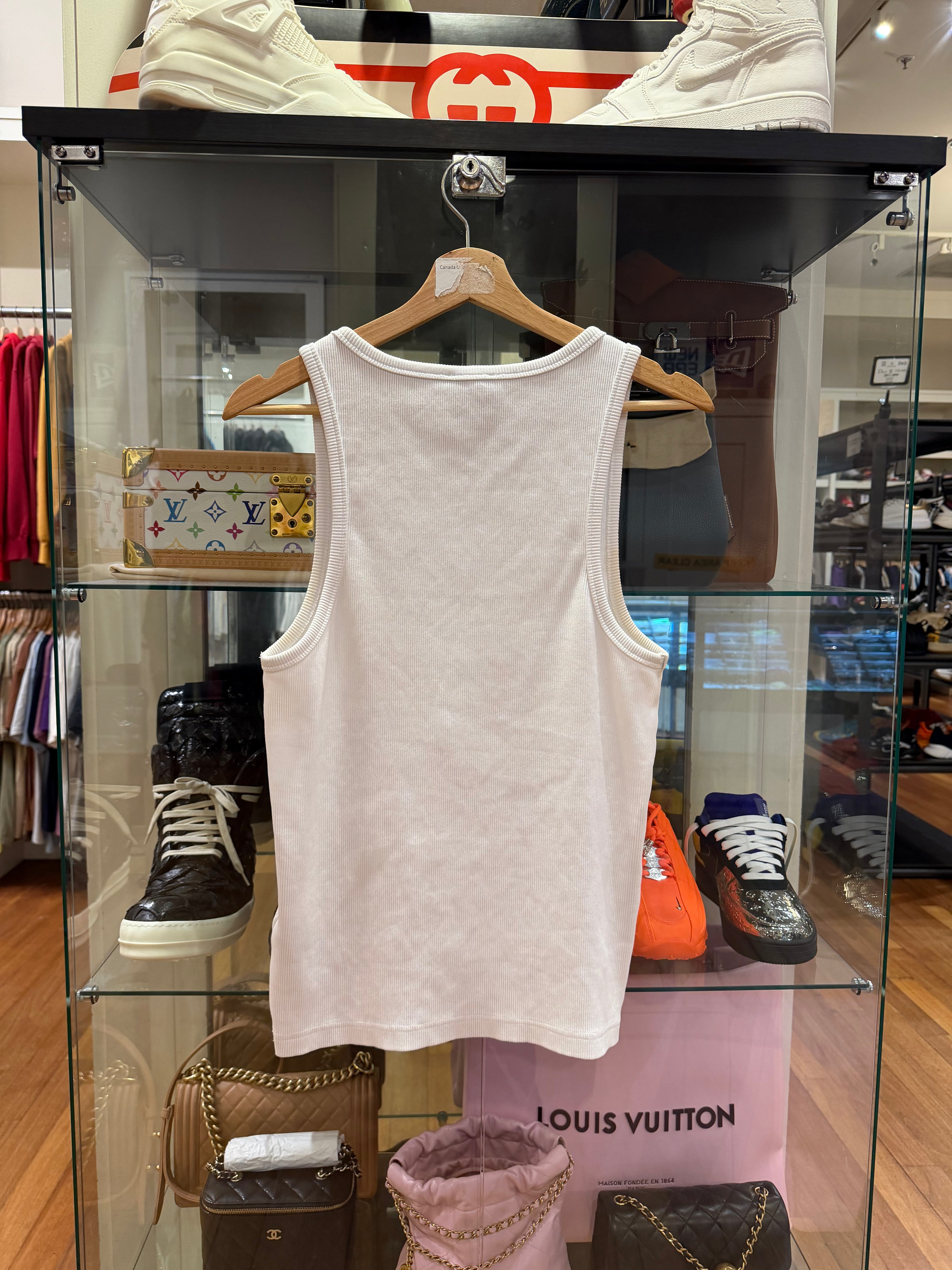 Casablanca Ribbed Tank -
White