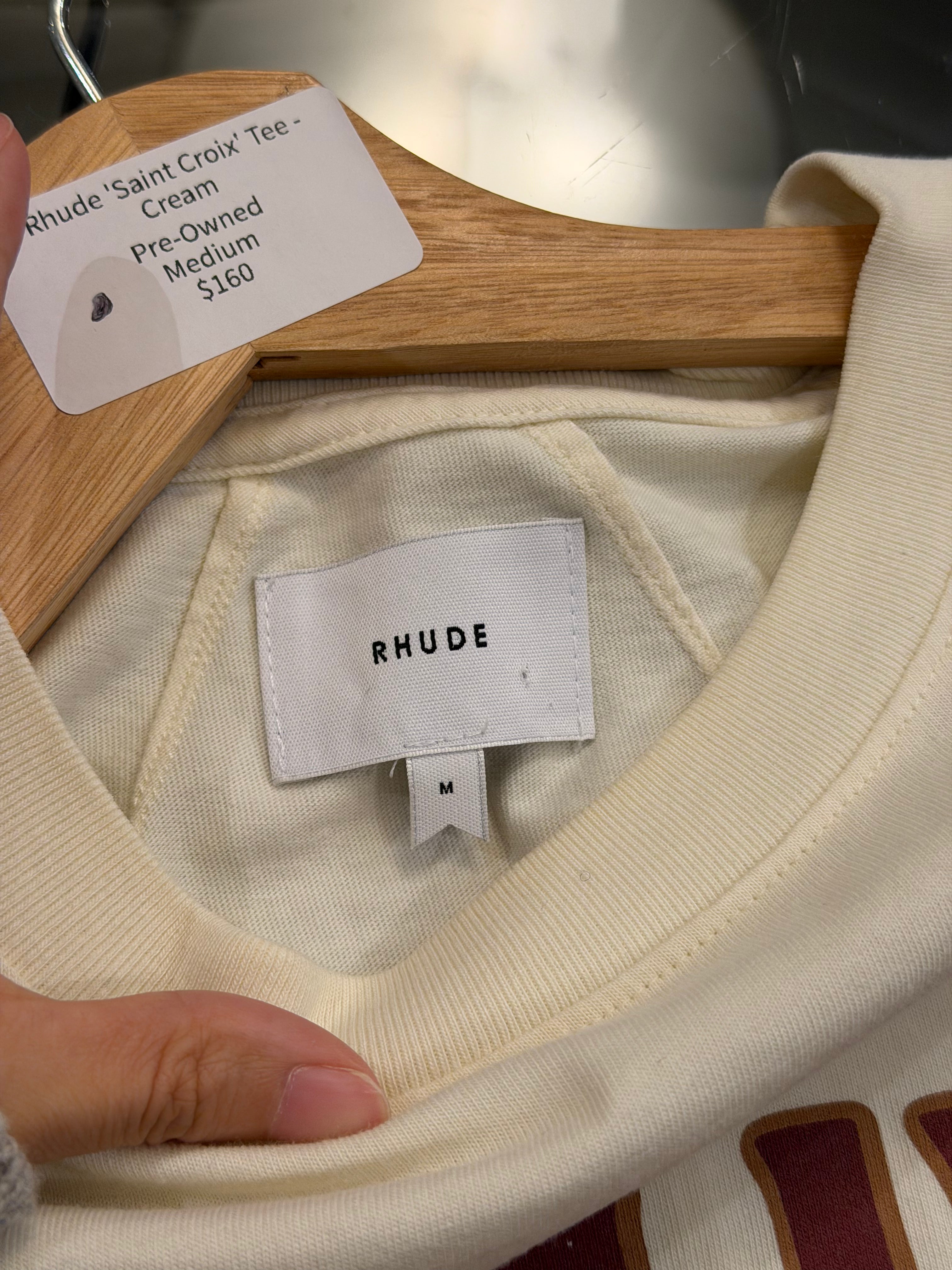 Rhude 'Saint Croix' Tee -
Cream