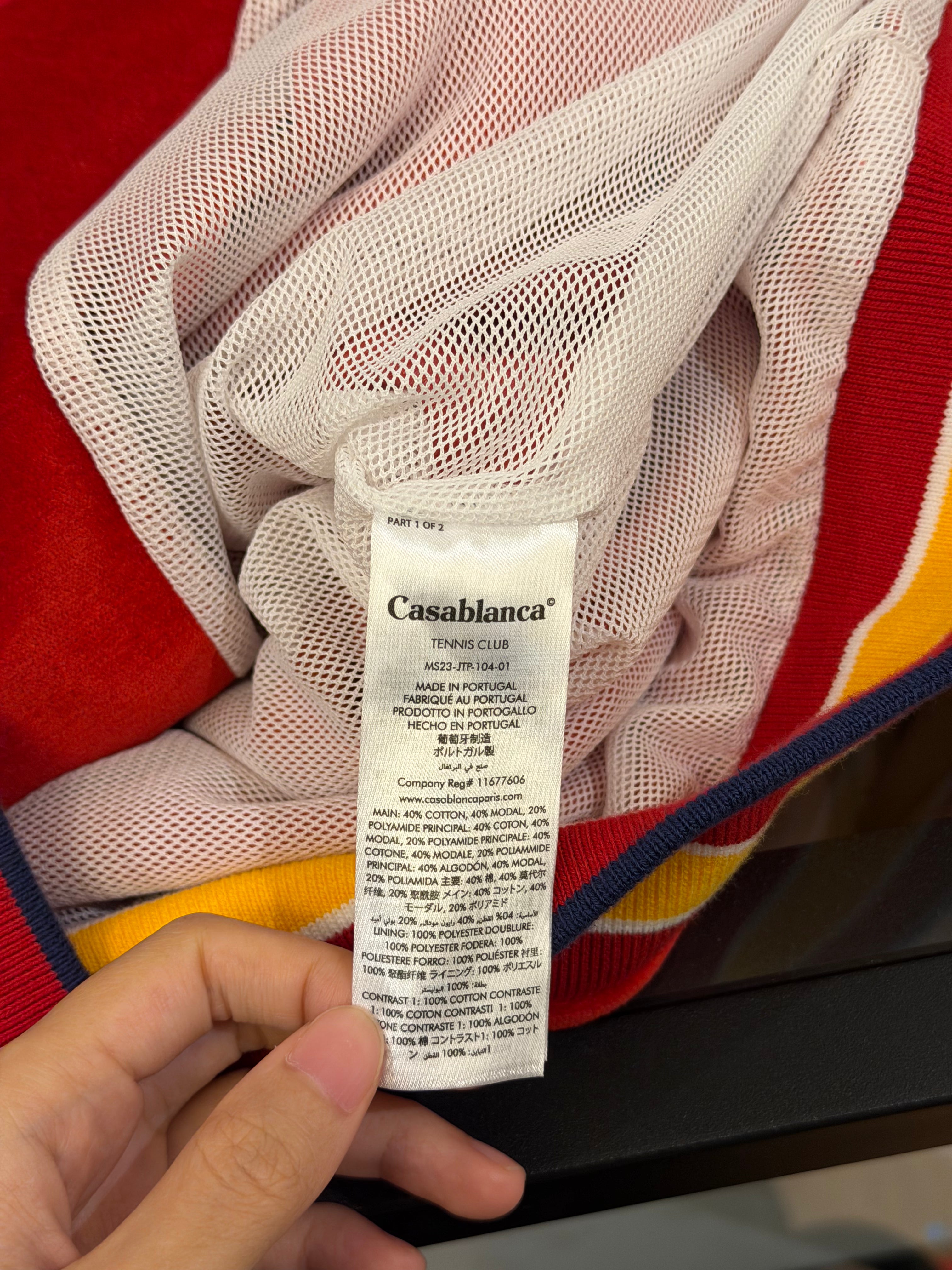 Casablanca Laurel-Stipe
Velour Track Jacket - Red