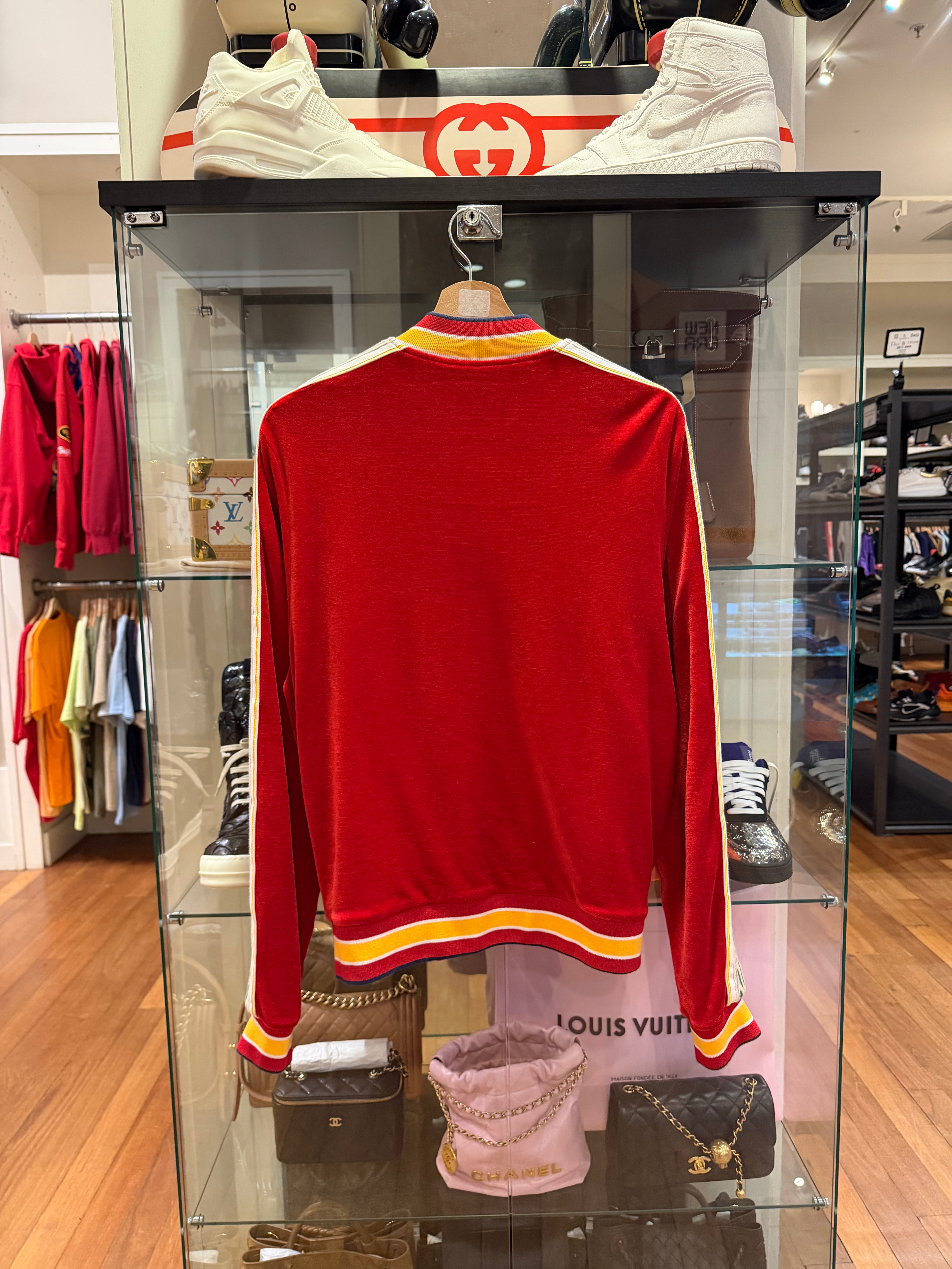 Casablanca Laurel-Stipe
Velour Track Jacket - Red