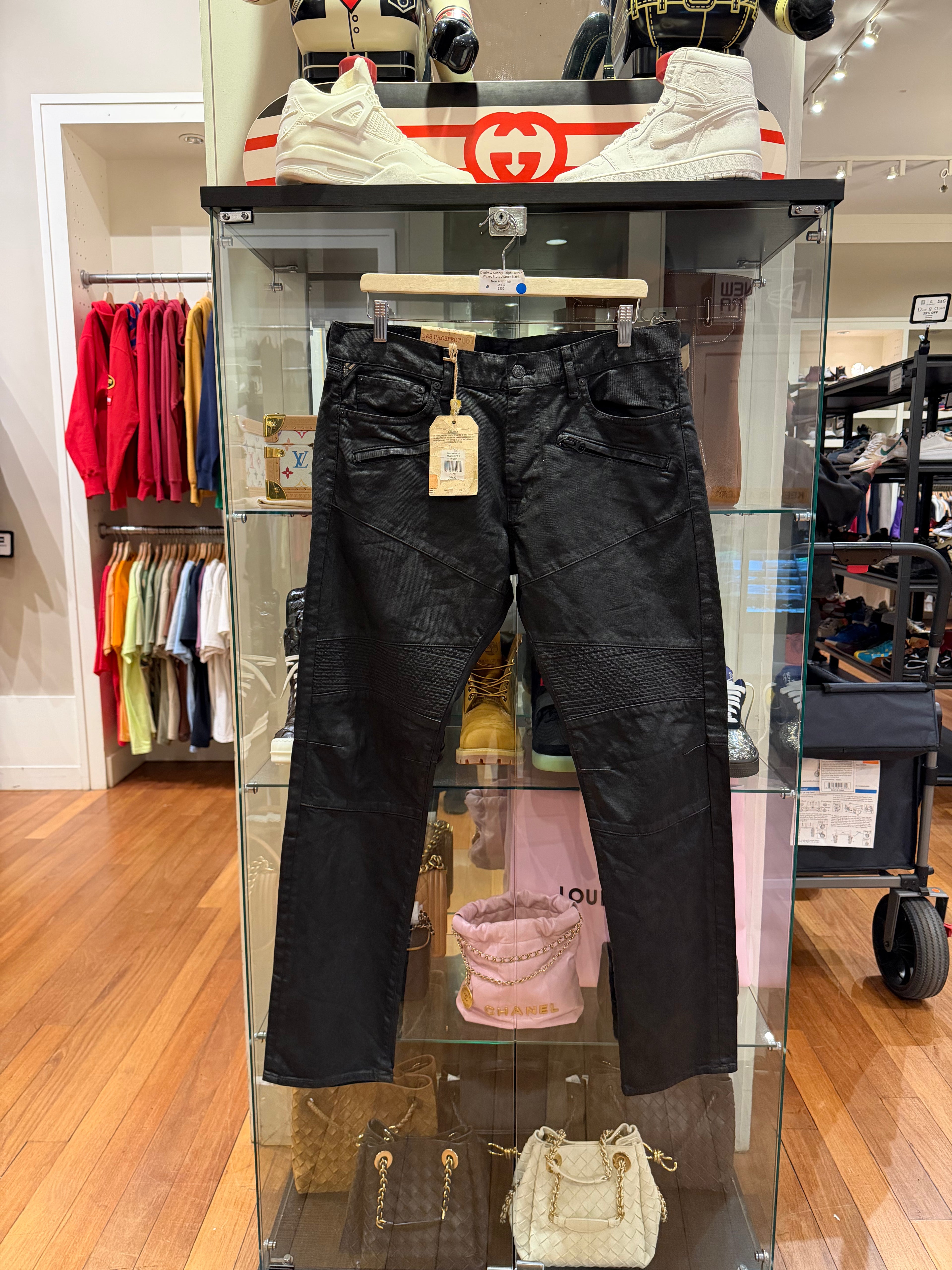 Denim & Supply Ralph Lauren
Waxed Moto Jeans - Black