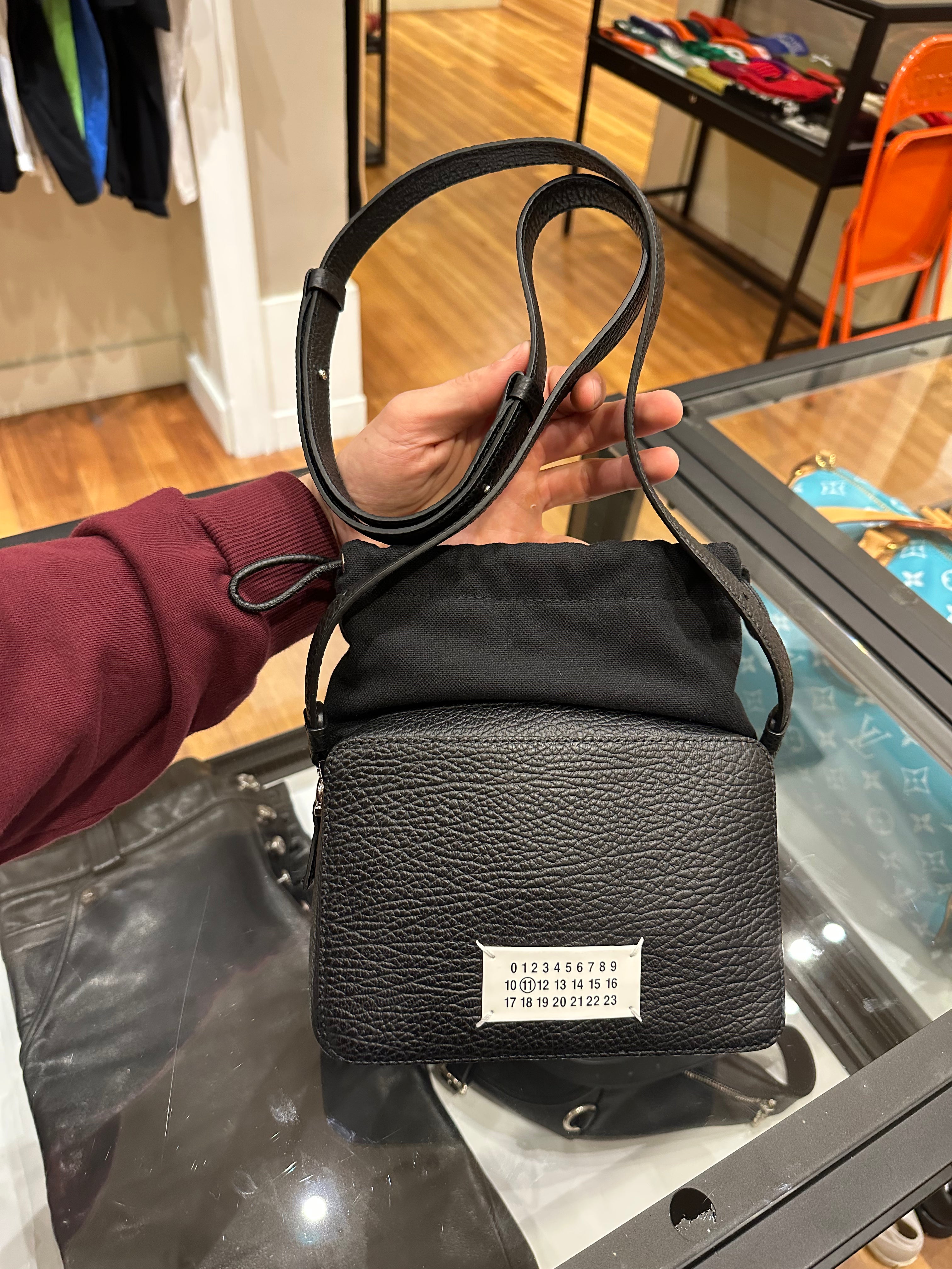 Maison Margiela Panelled Drawstring Shoulder Bag