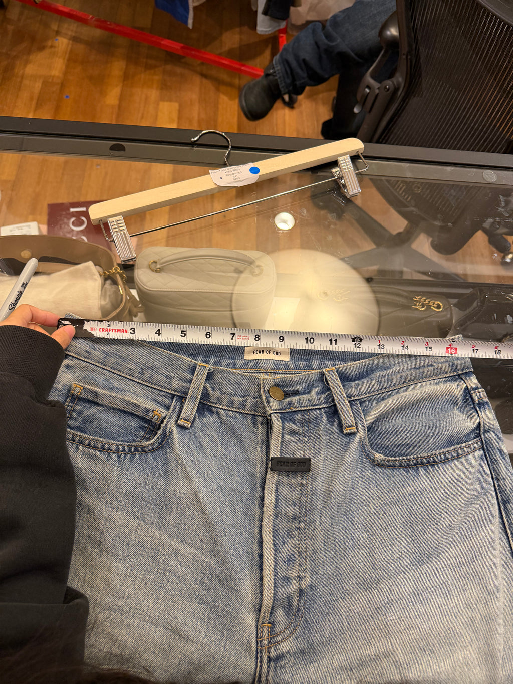 Fear of God Distressed Jeans -
Light Wash