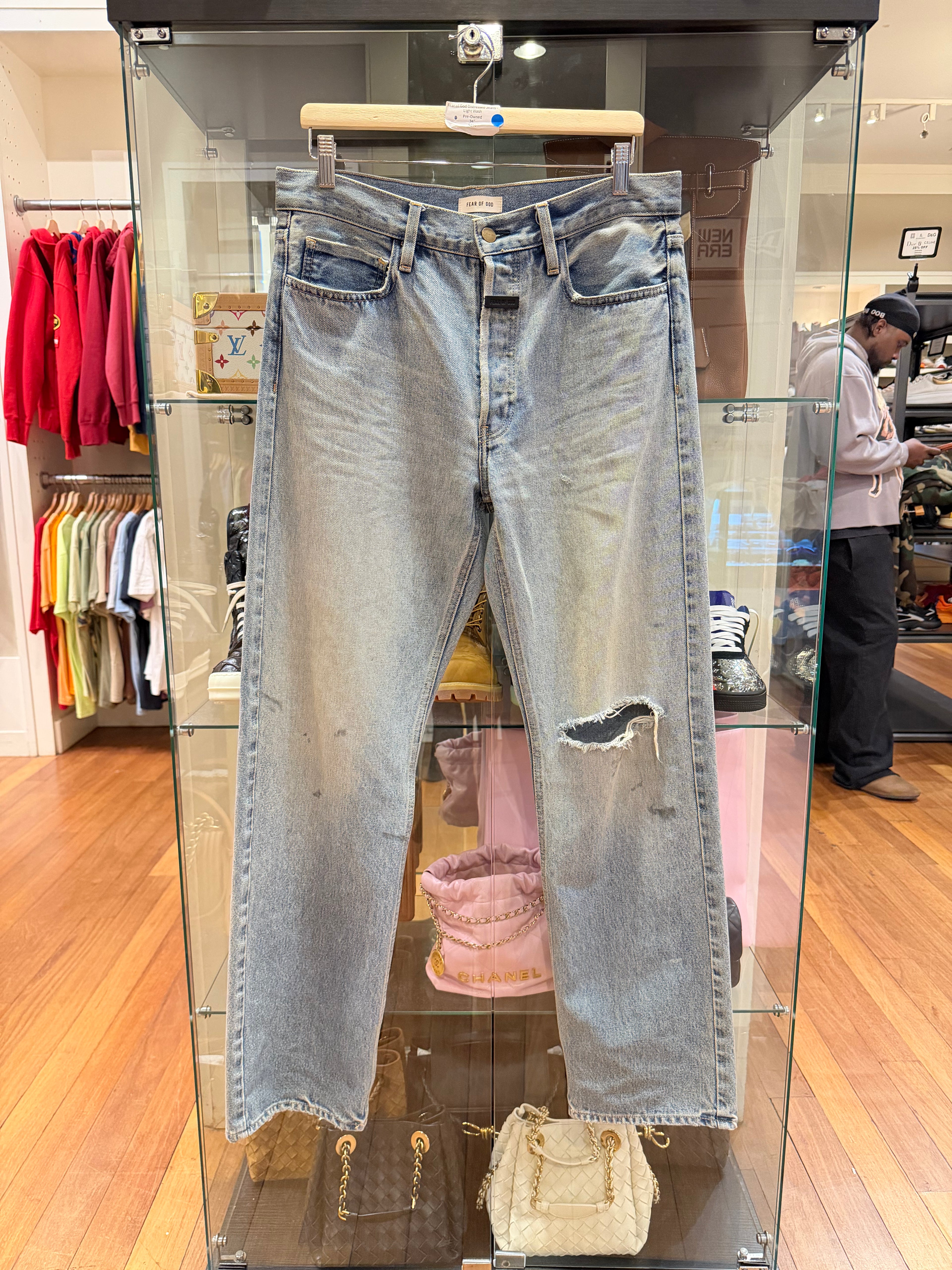 Fear of God Distressed Jeans -
Light Wash