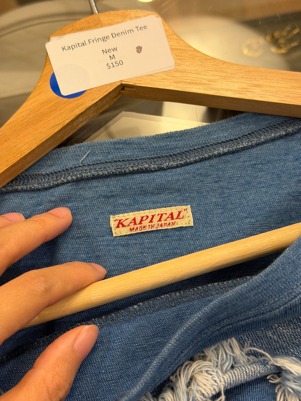 Kapital Fringe Denim Tee