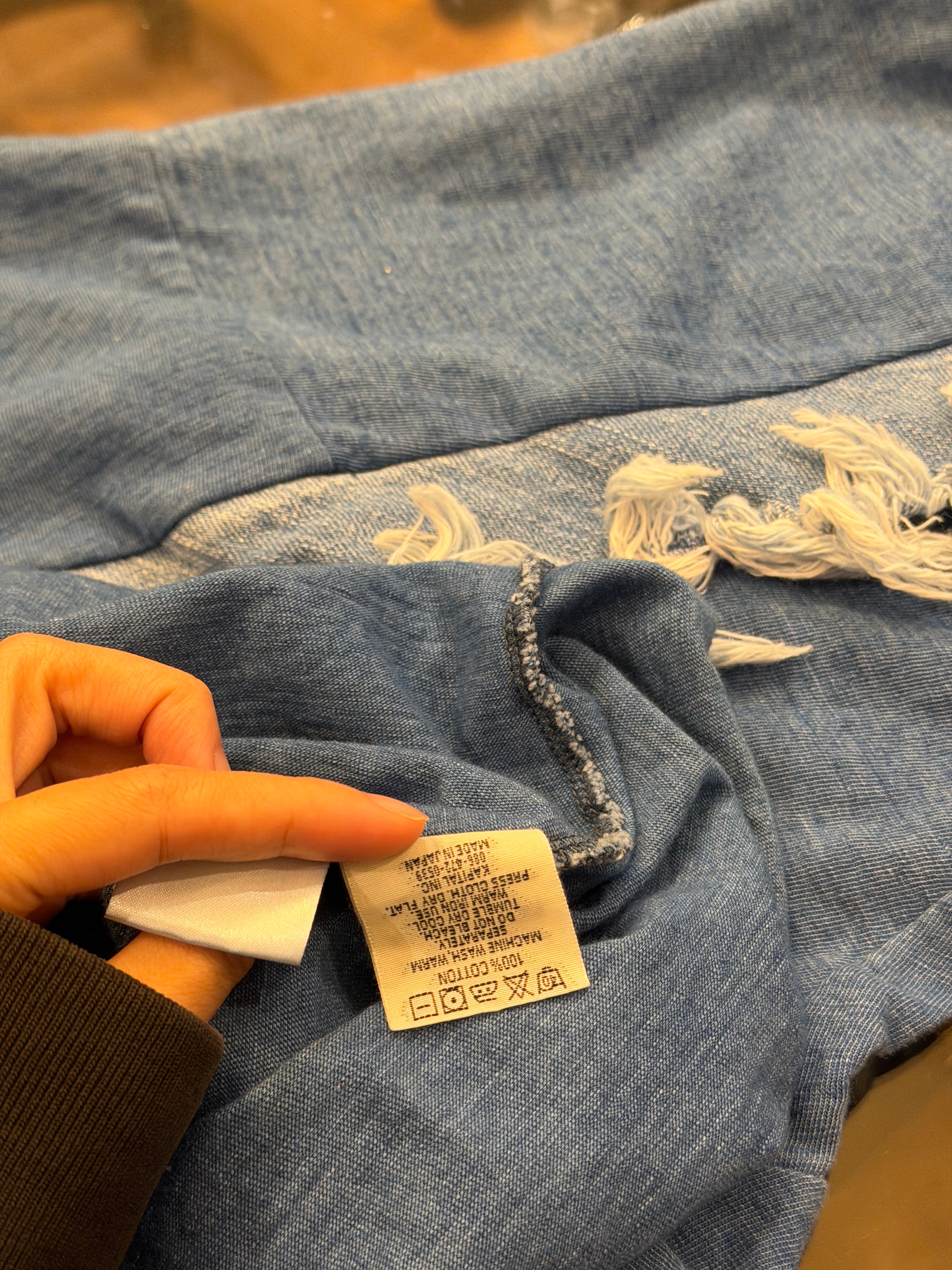 Kapital Fringe Denim Tee