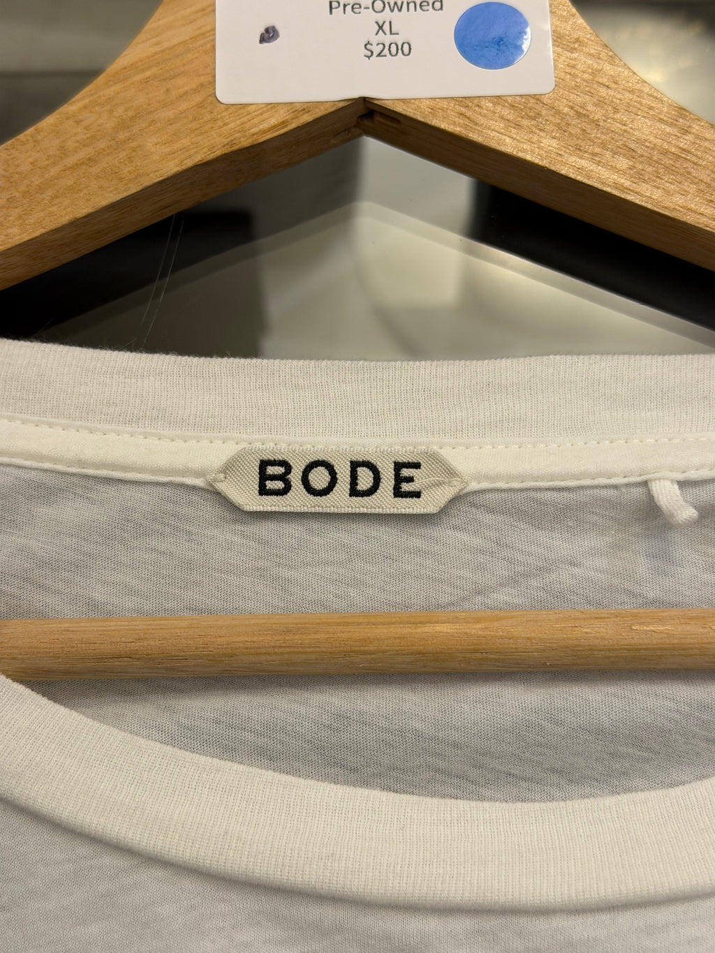 Bode Crest Boxy Tee - White