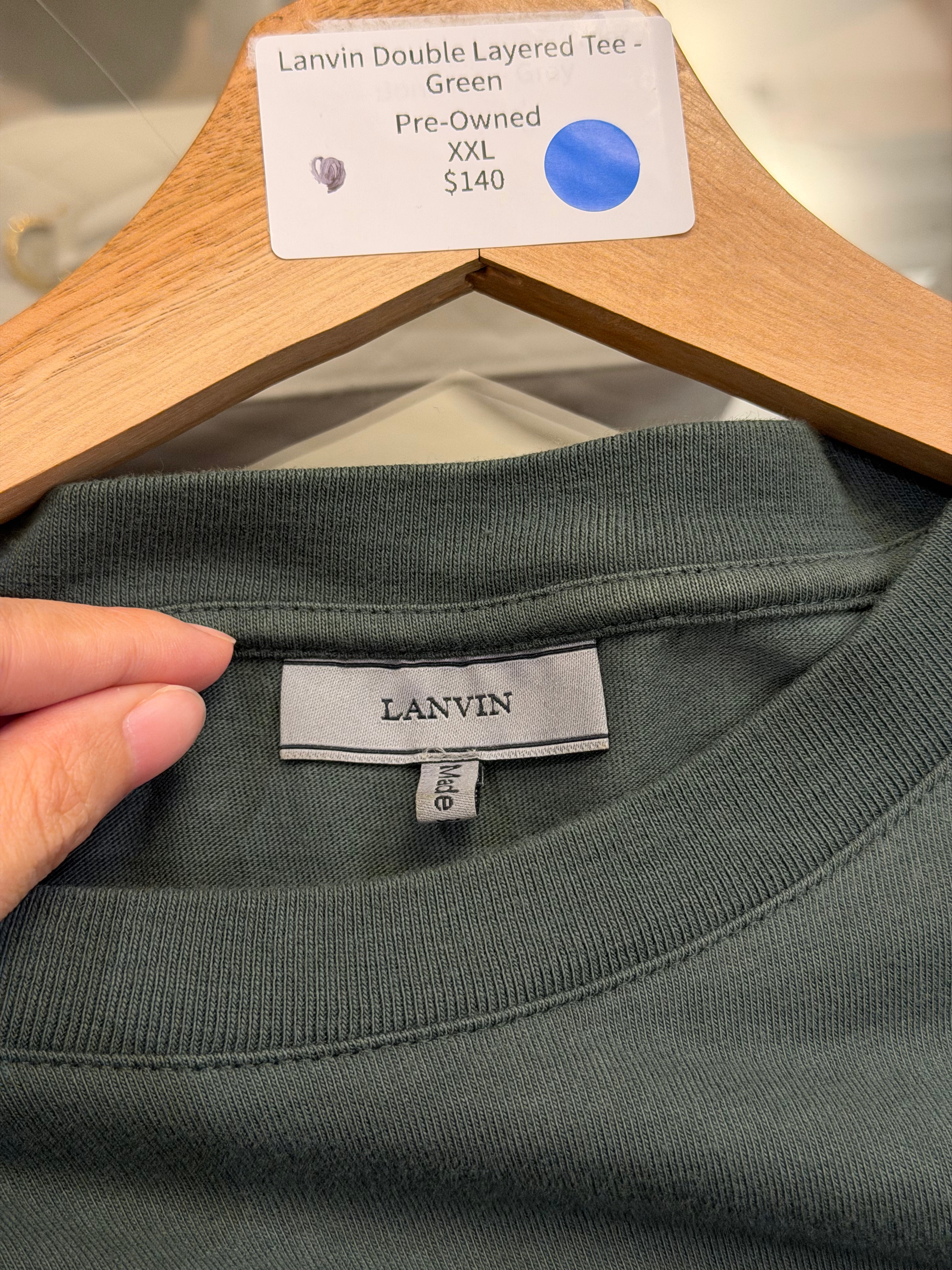 Lanvin Double Layered Tee -
Green