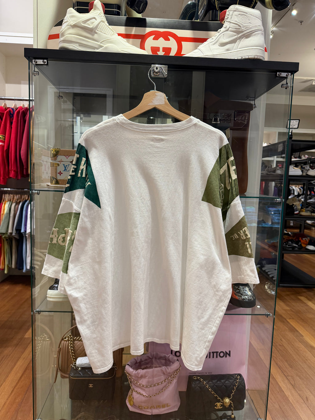 Kapital Flag Logo Oversized
Shirt - White