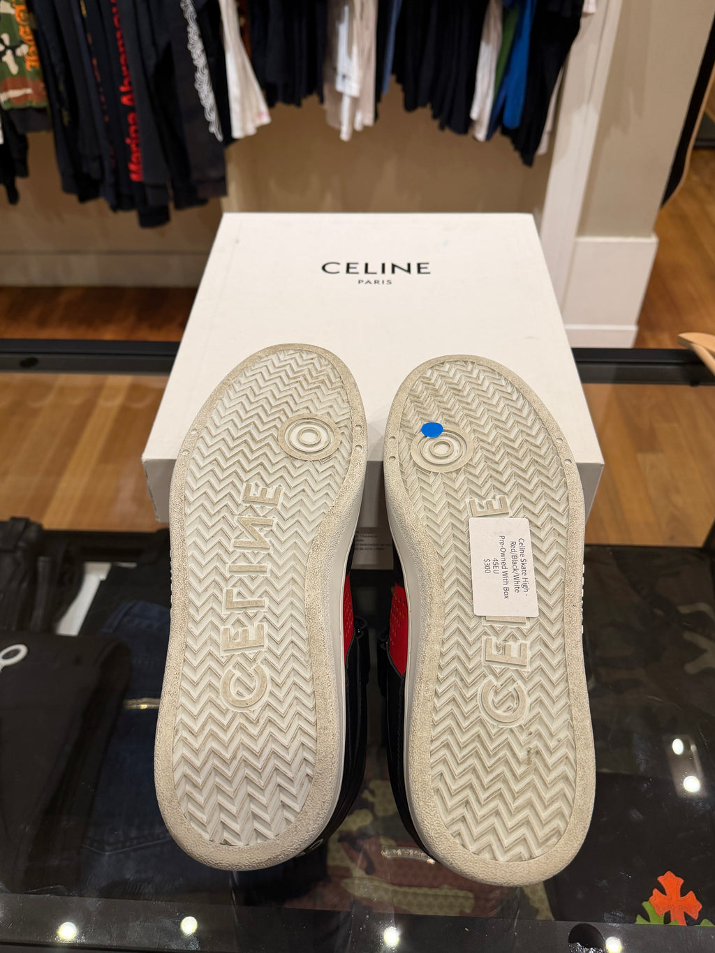 Celine Skate High- Red/Black/White