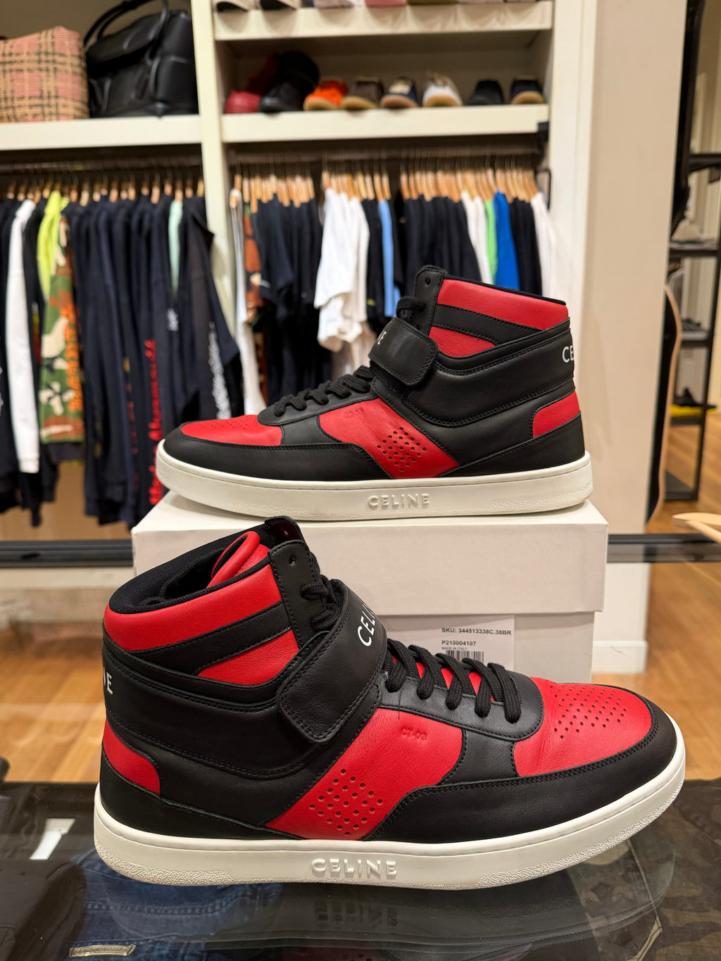 Celine Skate High- Red/Black/White
