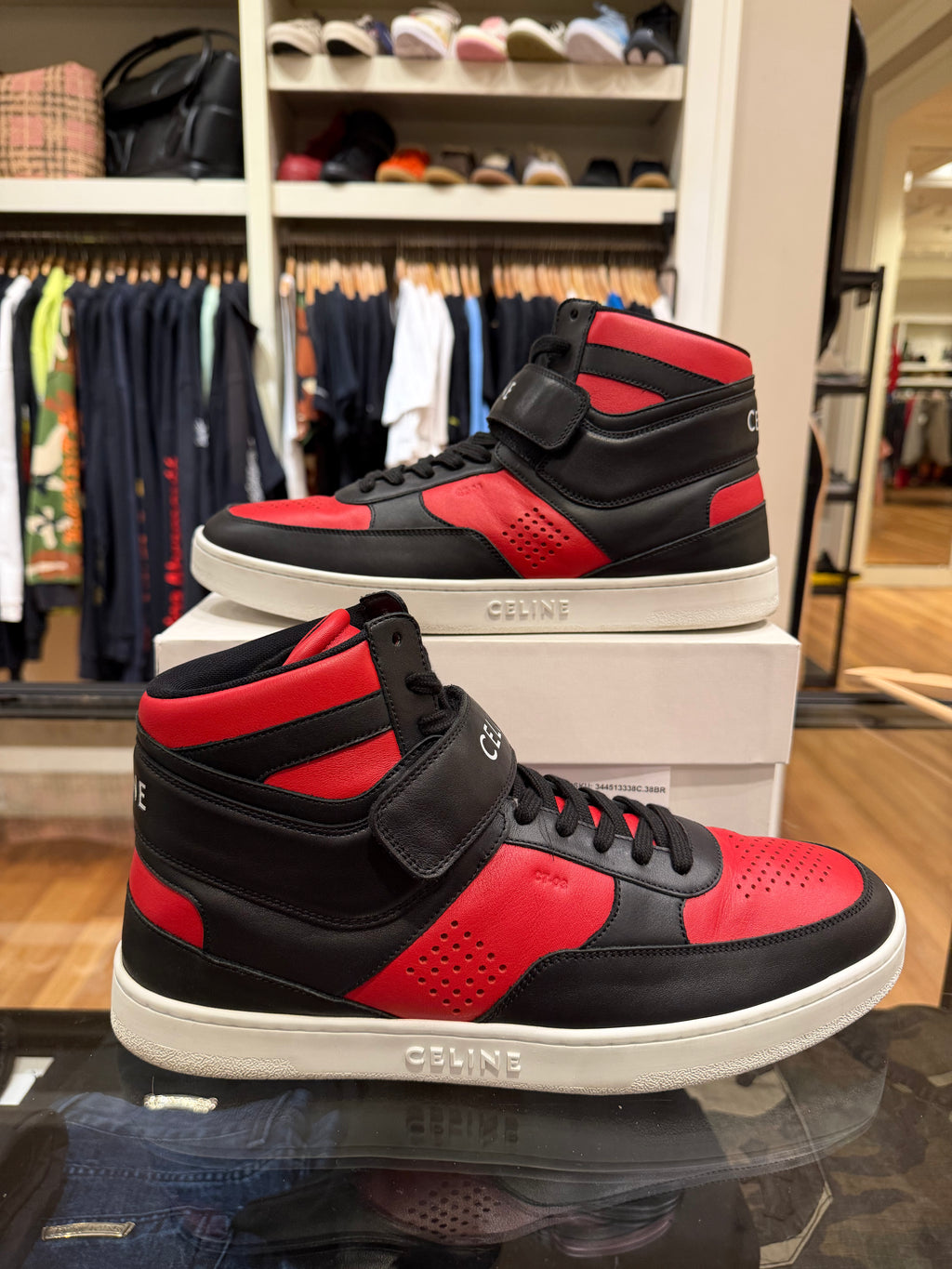 Celine Skate High- Red/Black/White