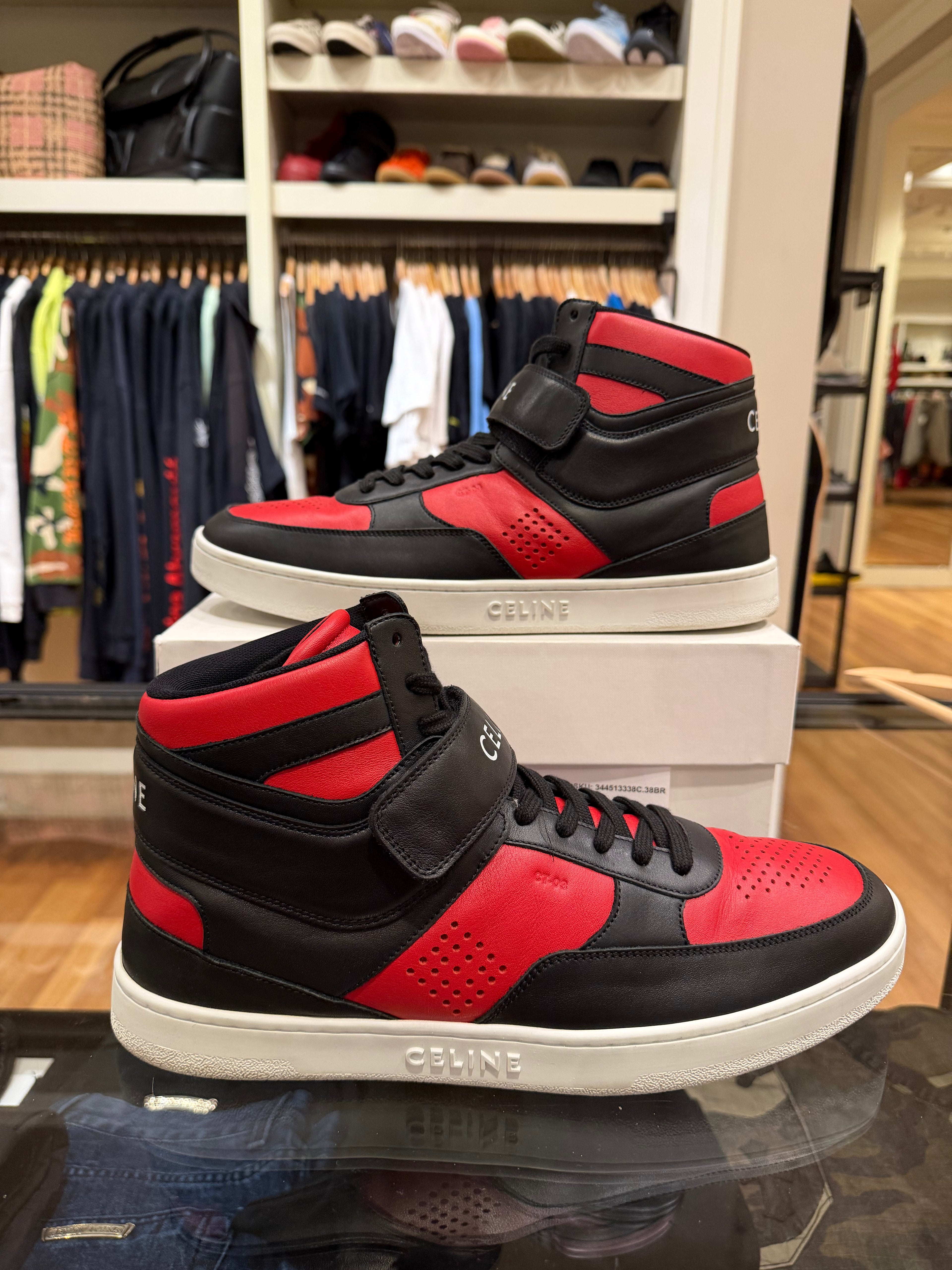 Celine Skate High- Red/Black/White
