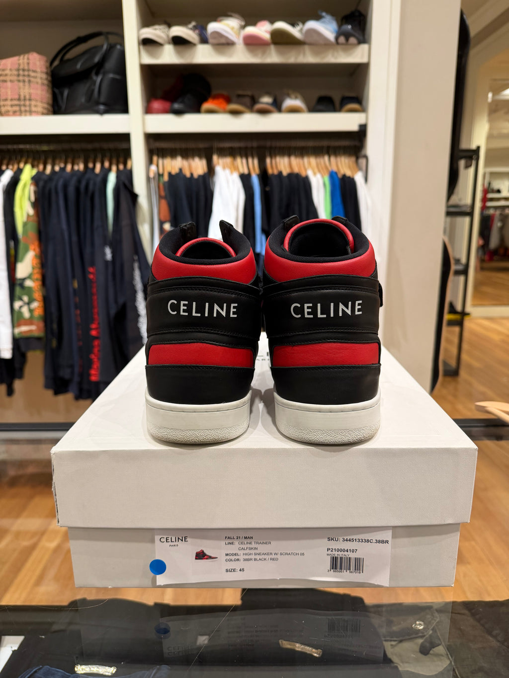 Celine Skate High- Red/Black/White