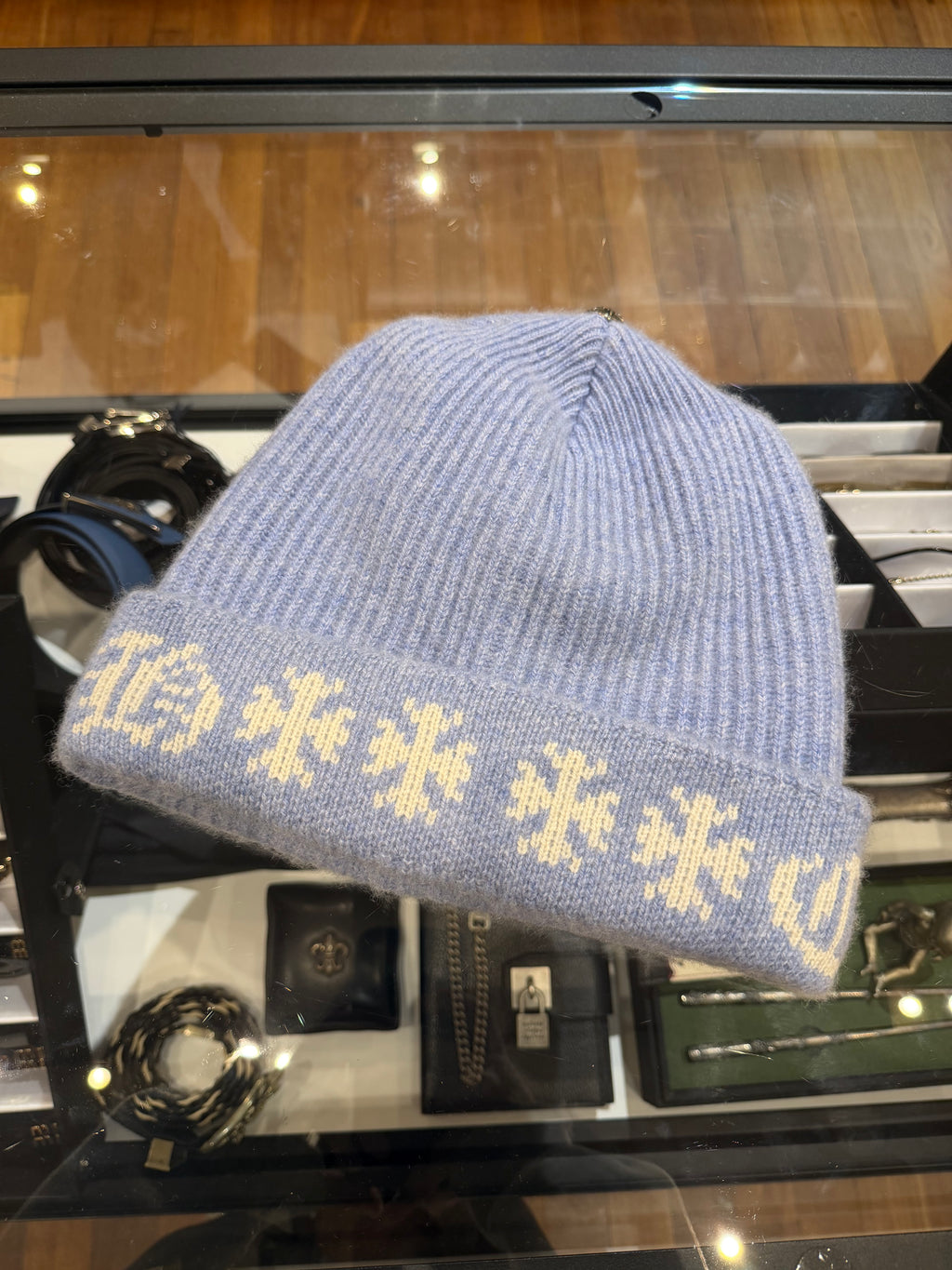 Chrome Hearts Big Daddy Aspen Excl. Cashmere Beanie - Blue