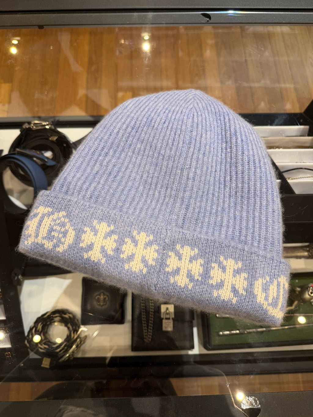 Chrome Hearts Big Daddy Aspen Excl. Cashmere Beanie - Blue