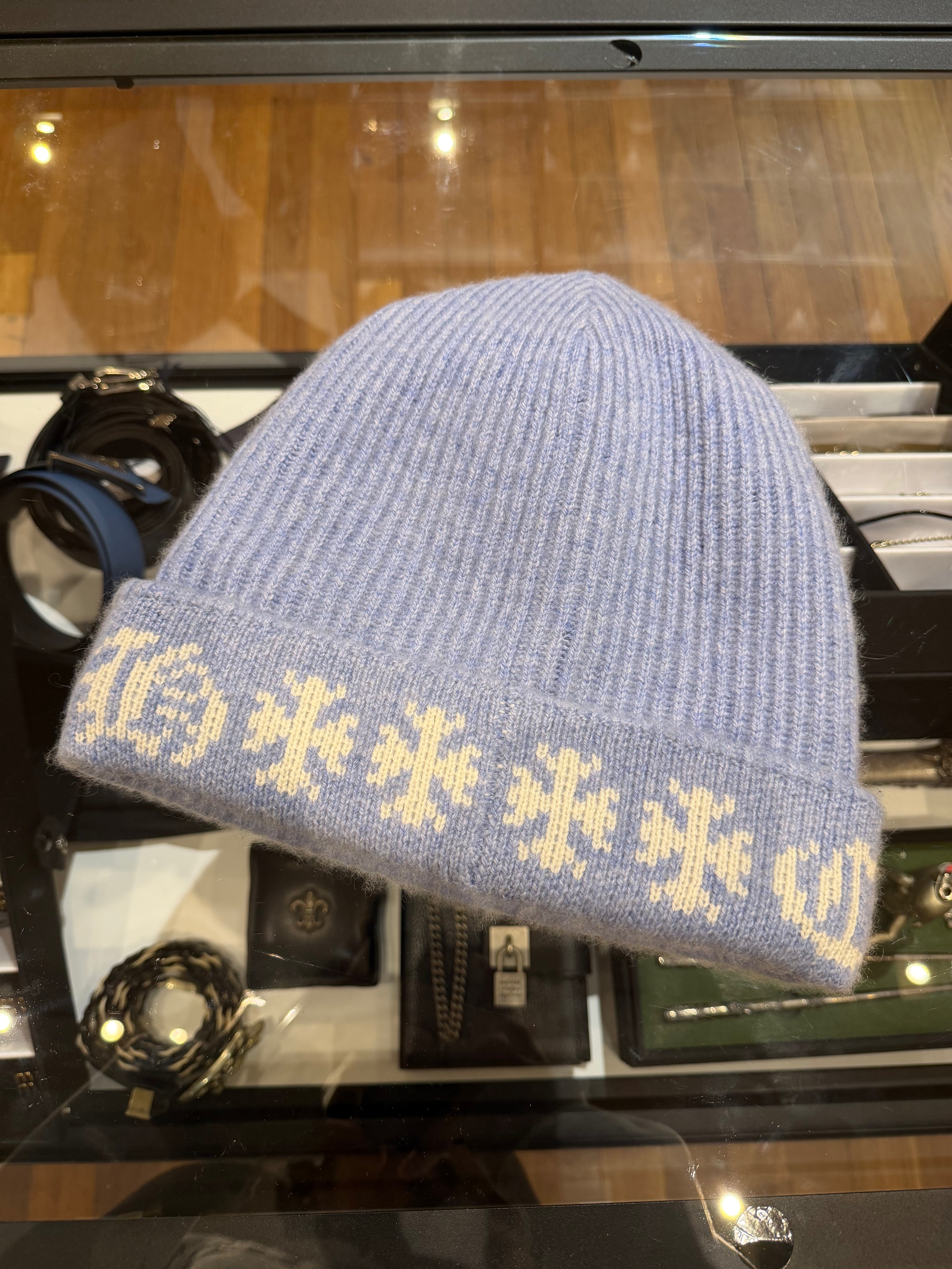Chrome Hearts Big Daddy Aspen Excl. Cashmere Beanie - Blue