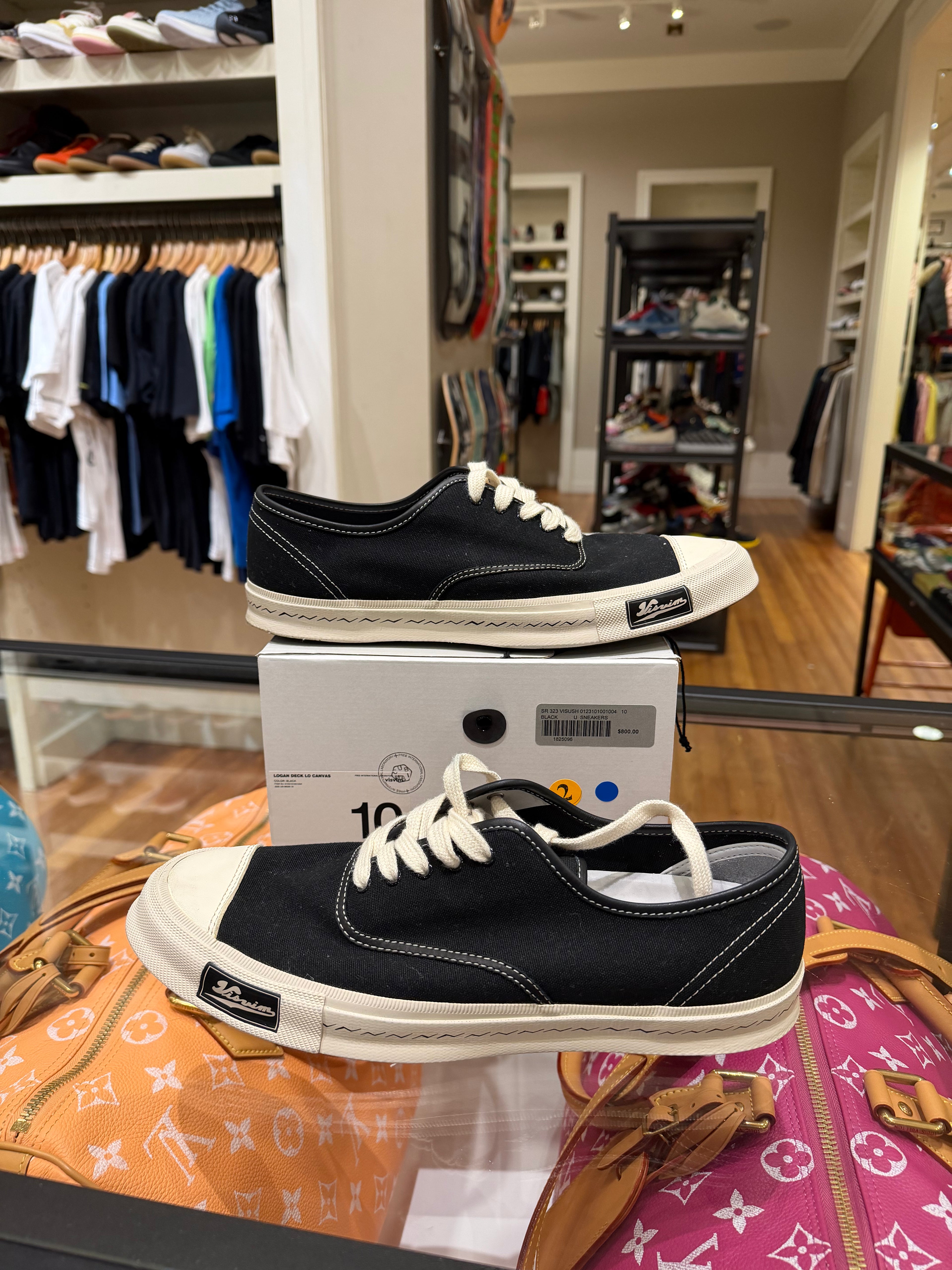 Visvim Logan Deck Lo Canvas ‘Black’