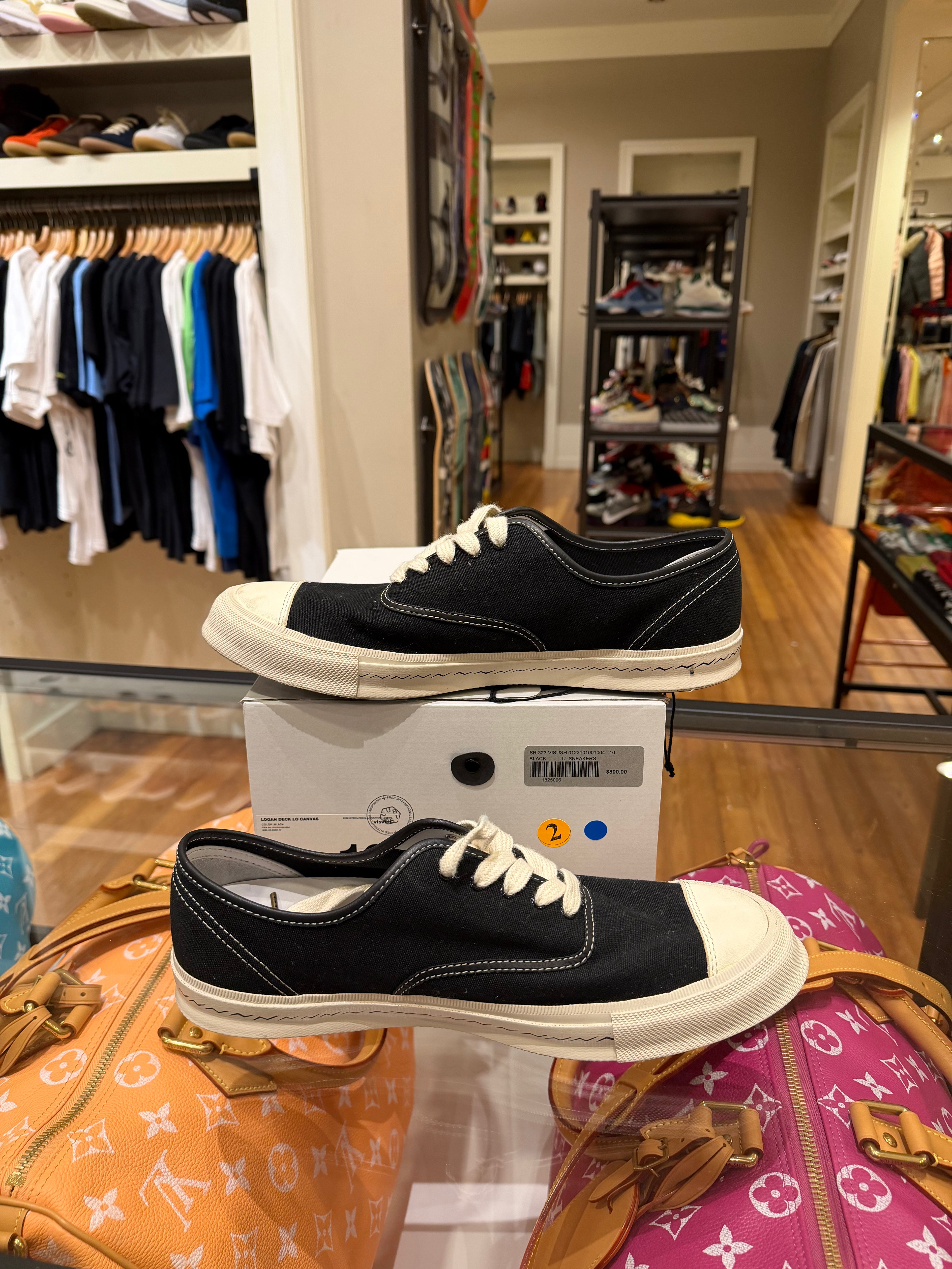 Visvim Logan Deck Lo Canvas ‘Black’