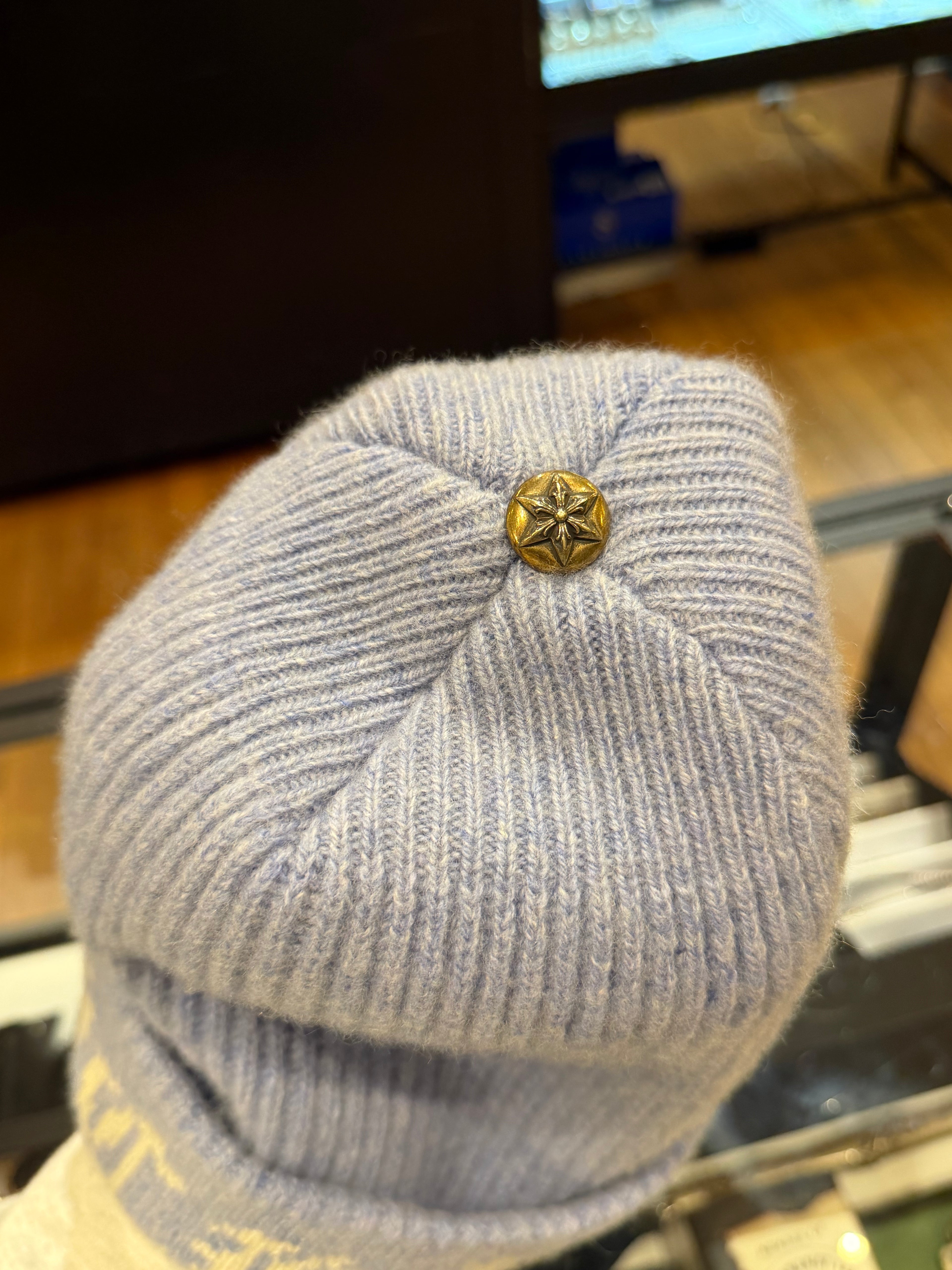 Chrome Hearts Big Daddy Aspen Excl. Cashmere Beanie - Blue