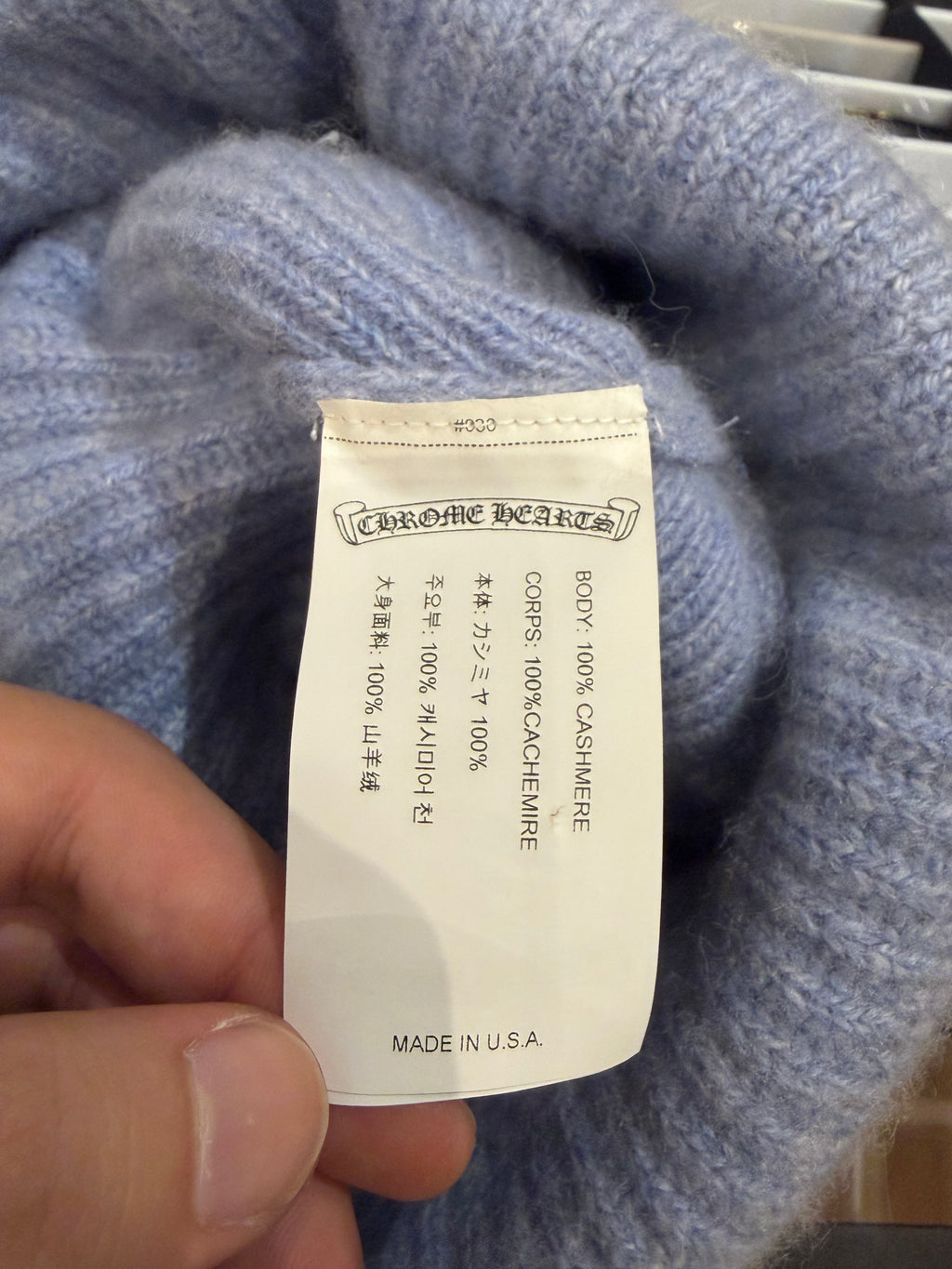 Chrome Hearts Big Daddy Aspen Excl. Cashmere Beanie - Blue