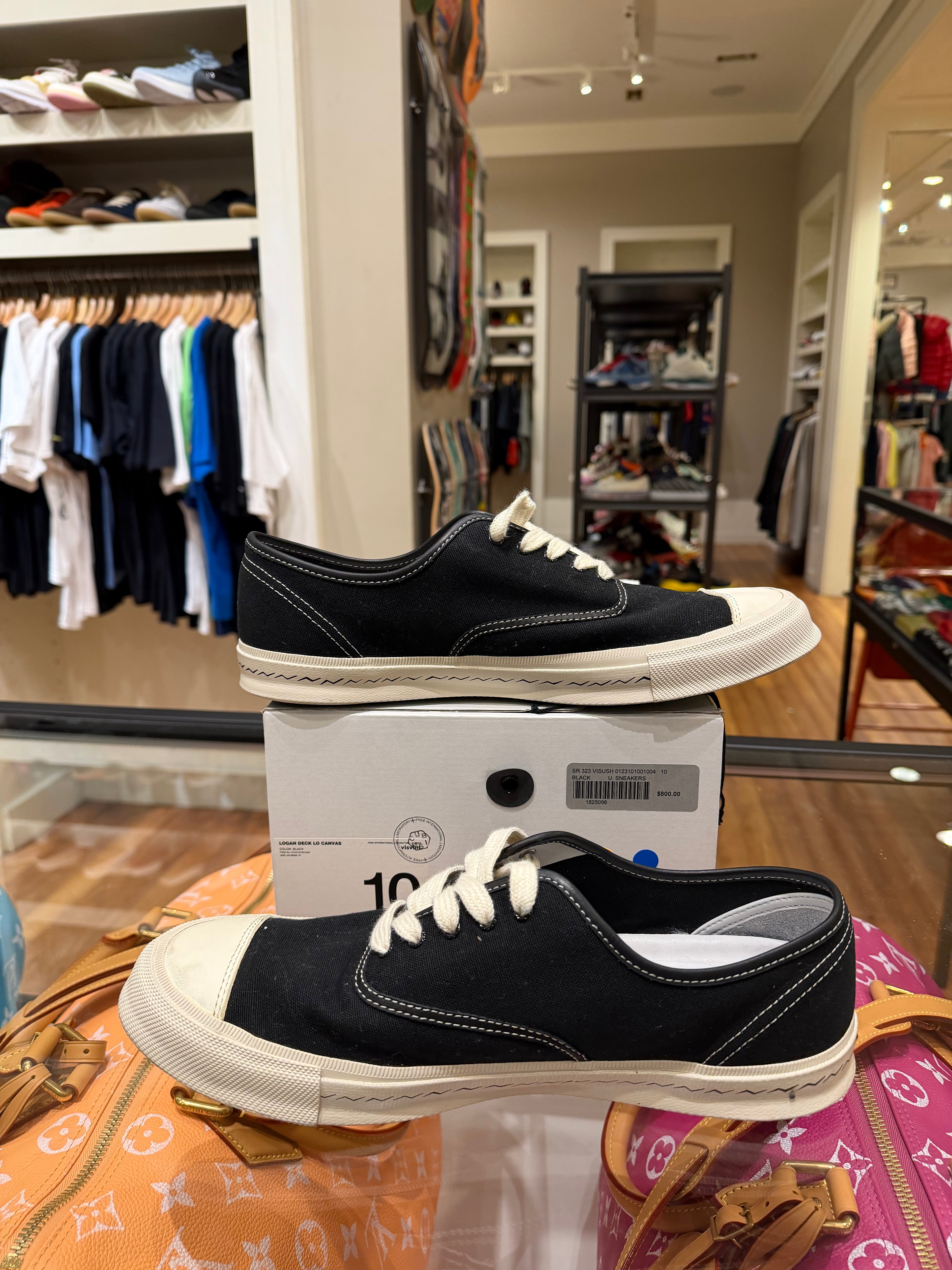 Visvim Logan Deck Lo Canvas ‘Black’