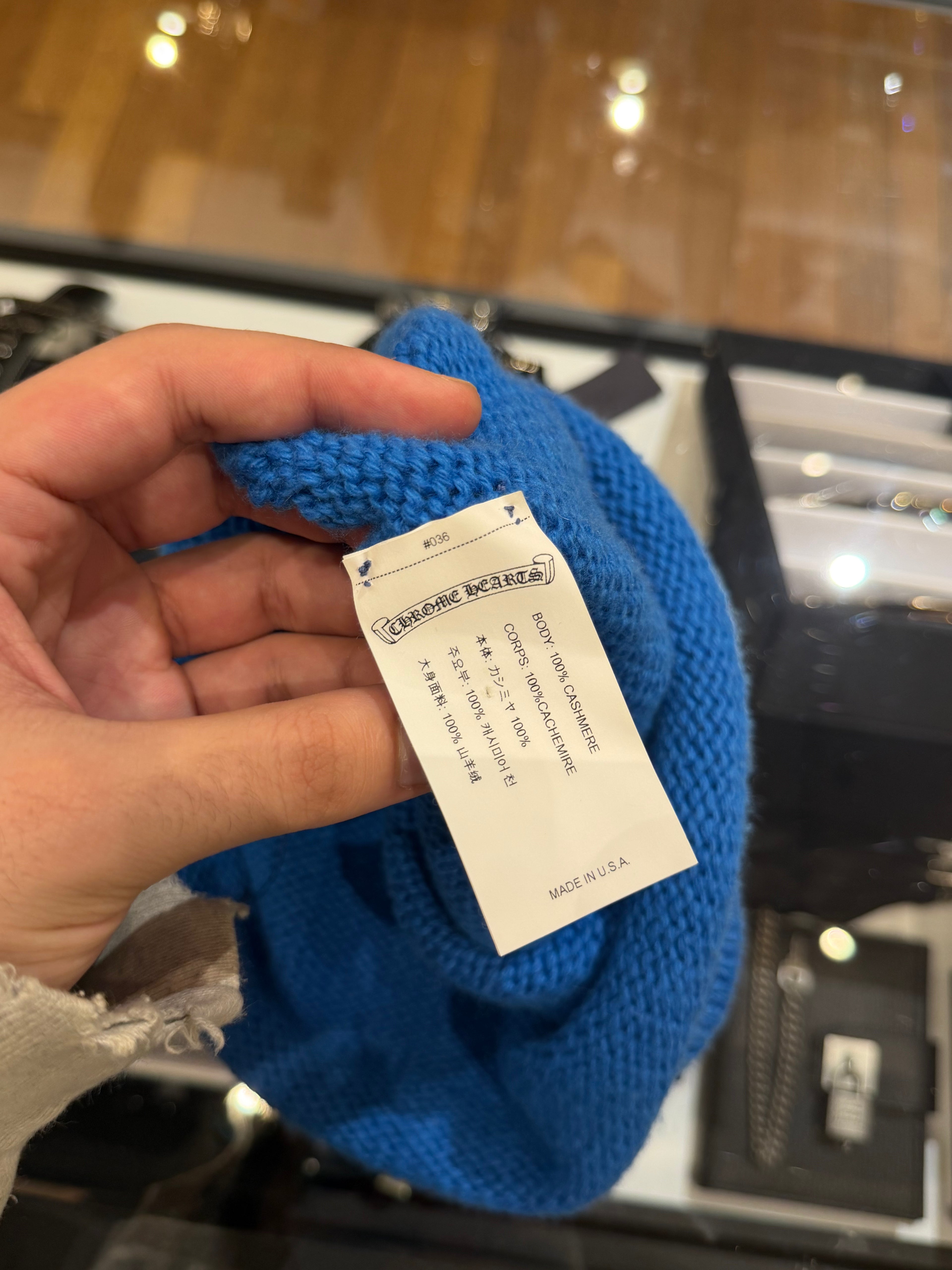 Chrome Hearts Knitted Cross Cashmere Beanie
