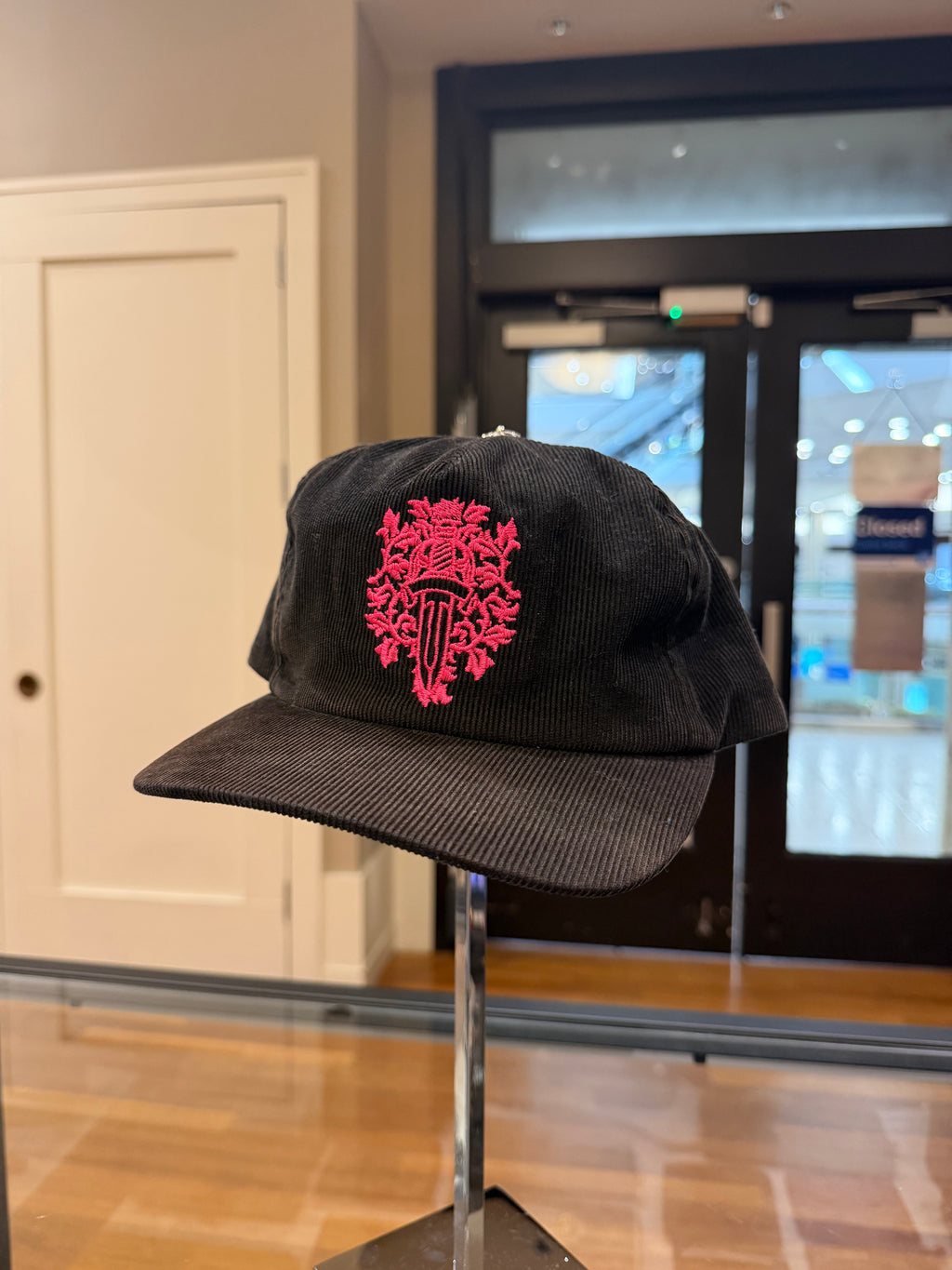 Chrome Hearts Pink Vine Dagger Corduroy Hat