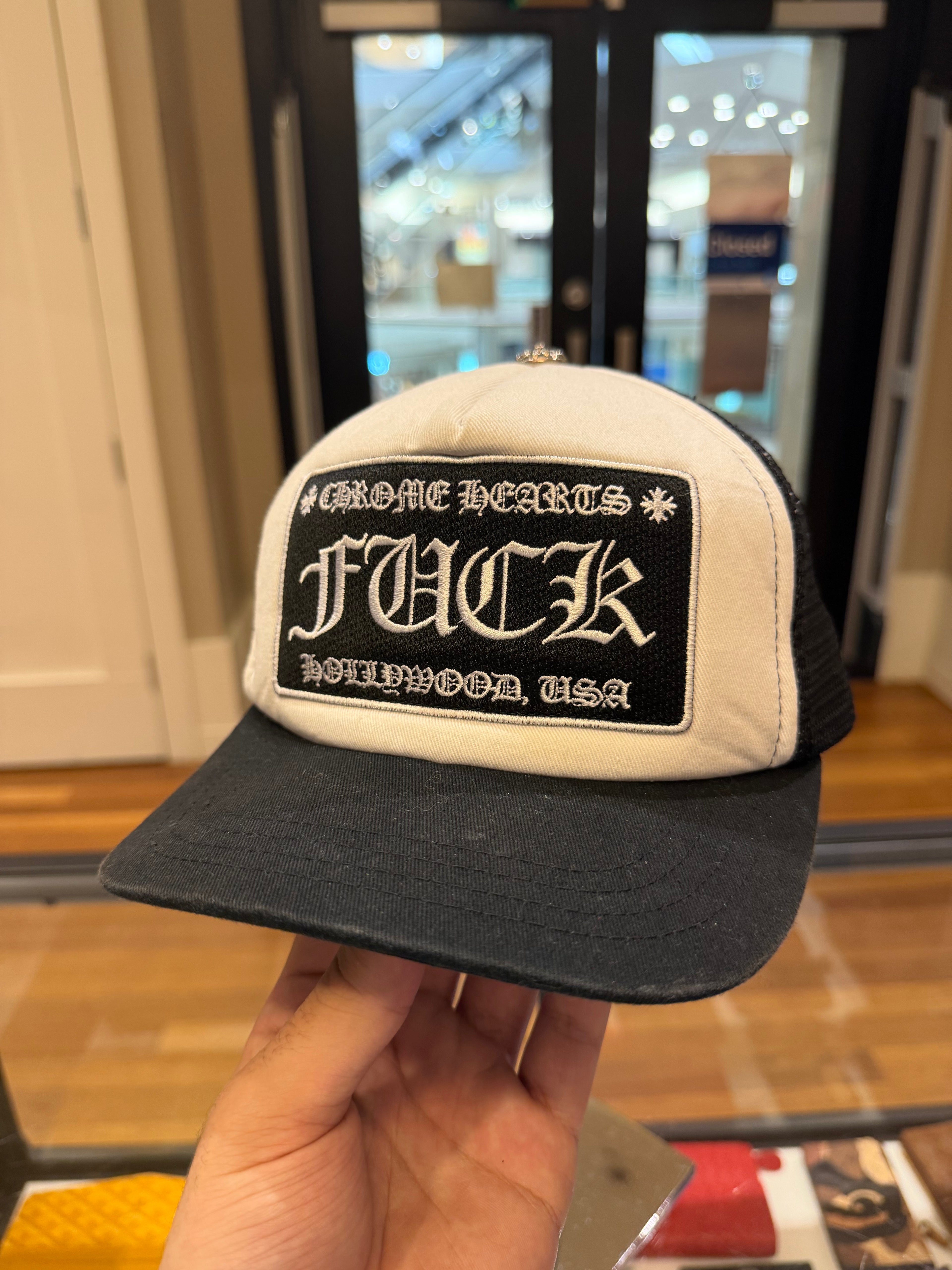 Chrome Hearts Hollywood Fuck Patch Trucker Hat