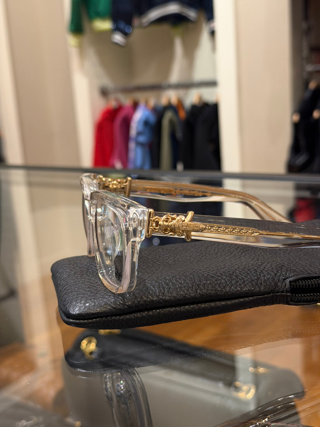 Chrome Hearts Vagillionaire Glasses - Clear / Gold