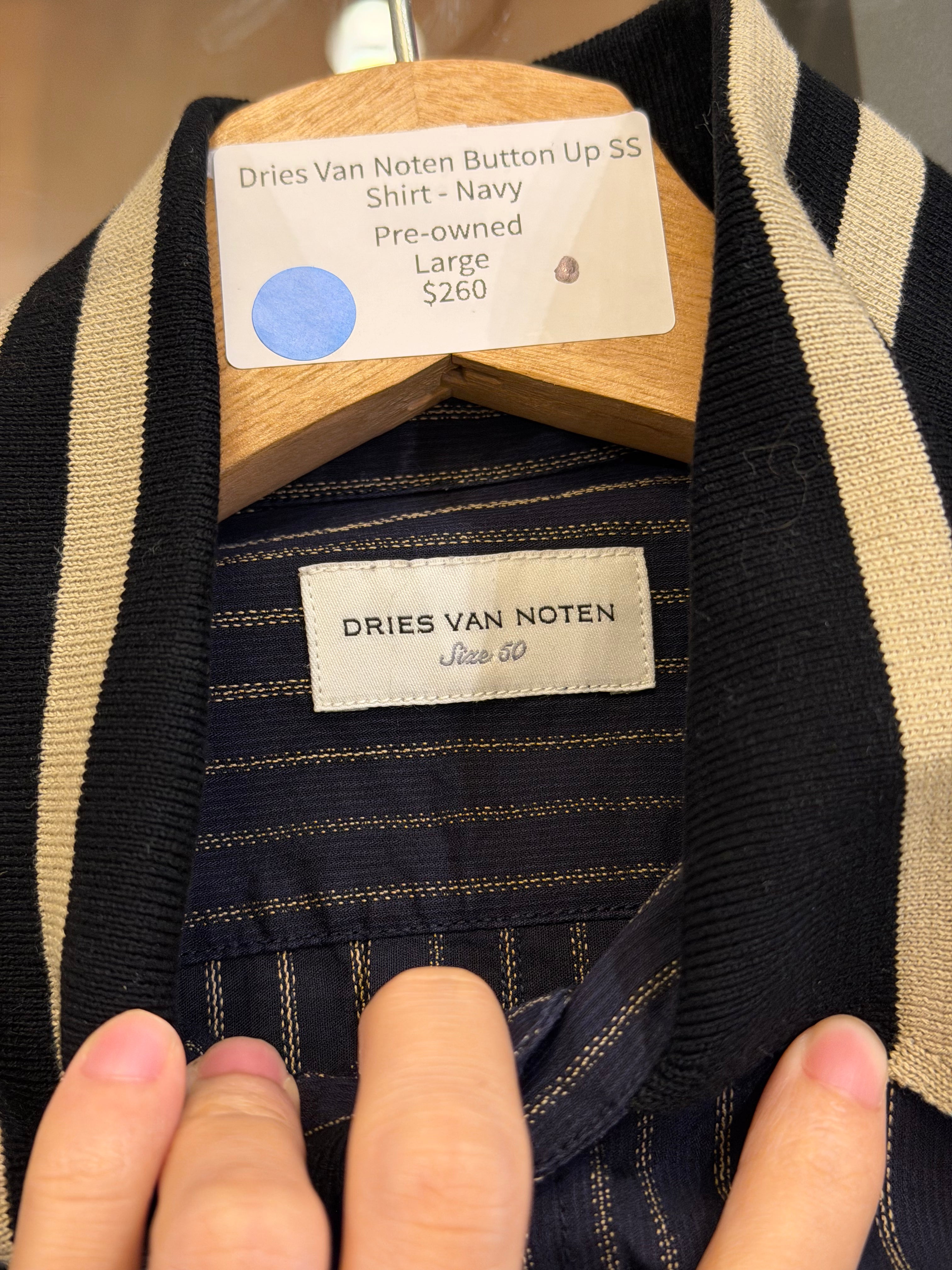 Dries Van Noten Button Up SS
Shirt - Navy