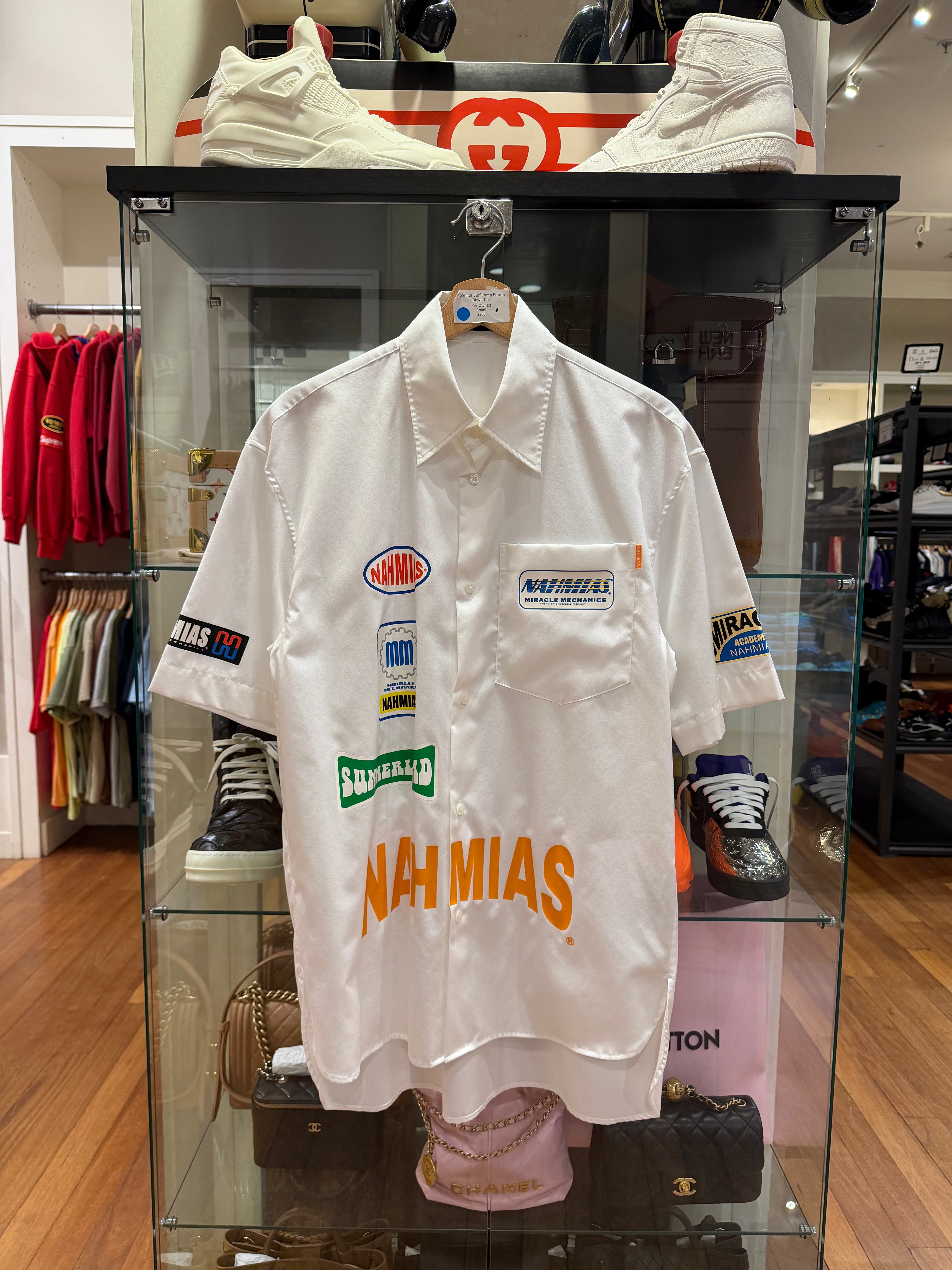 Nahmias Surf Comp Button
Down Tee
