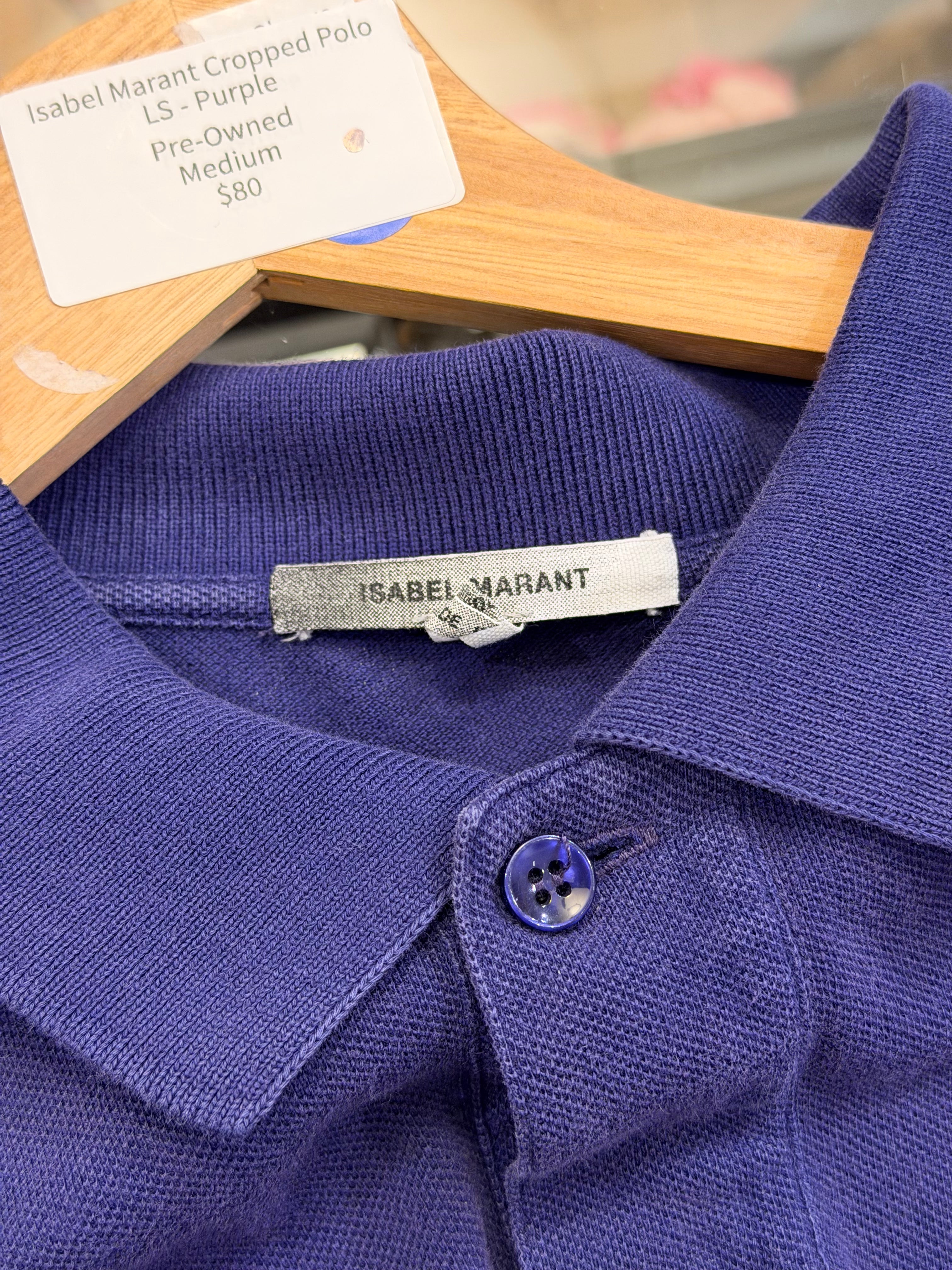 Isabel Marant Cropped Polo
LS - Purple