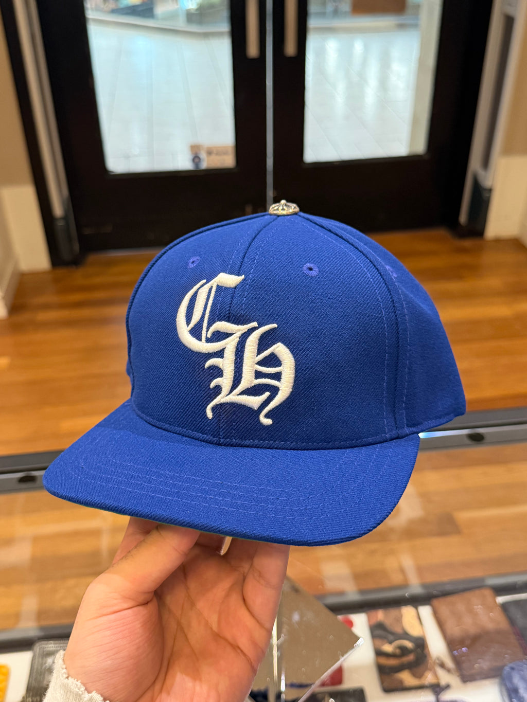 Chrome Hearts CH Embroidered Baseball Hat - Blue