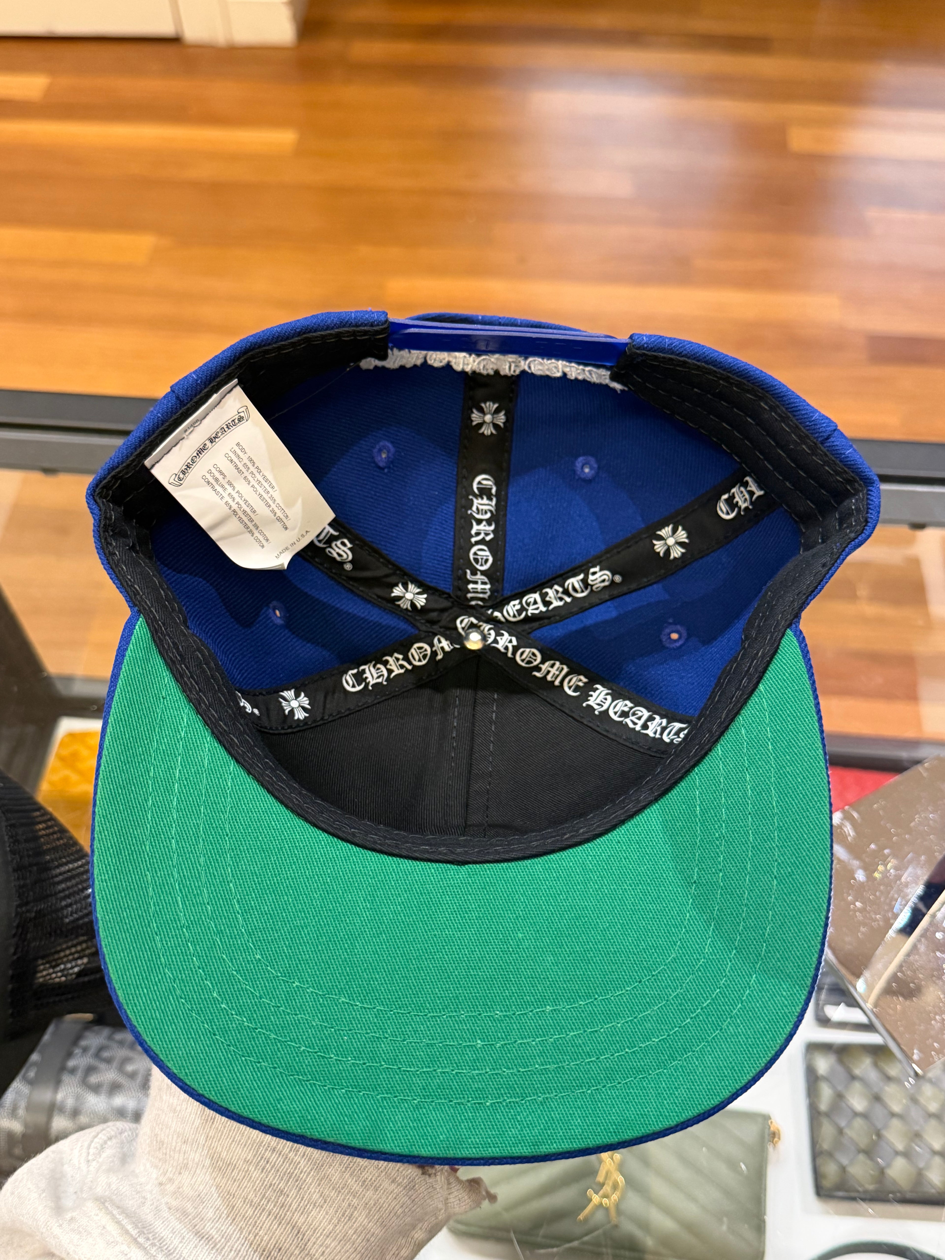 Chrome Hearts CH Embroidered Baseball Hat - Blue