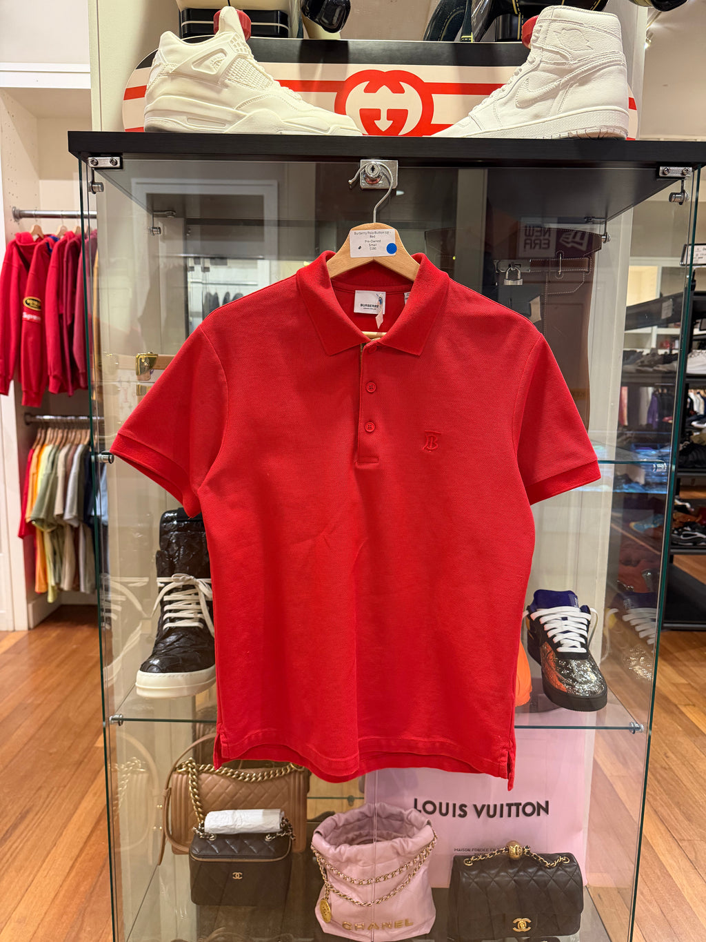 Burberry Polo Button Up -
Red