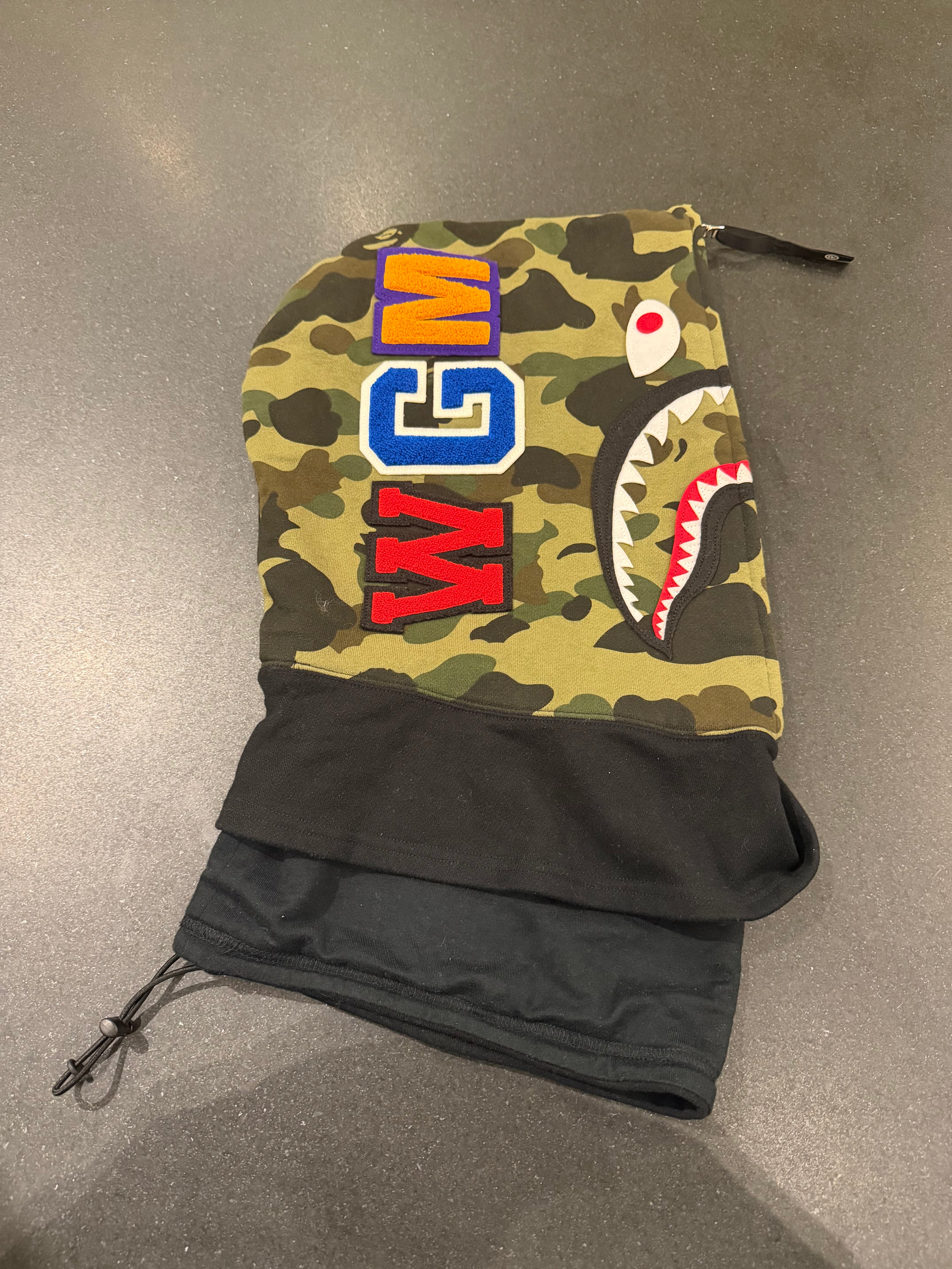 Bape 1st Camo Shark Face Zip Up Mask