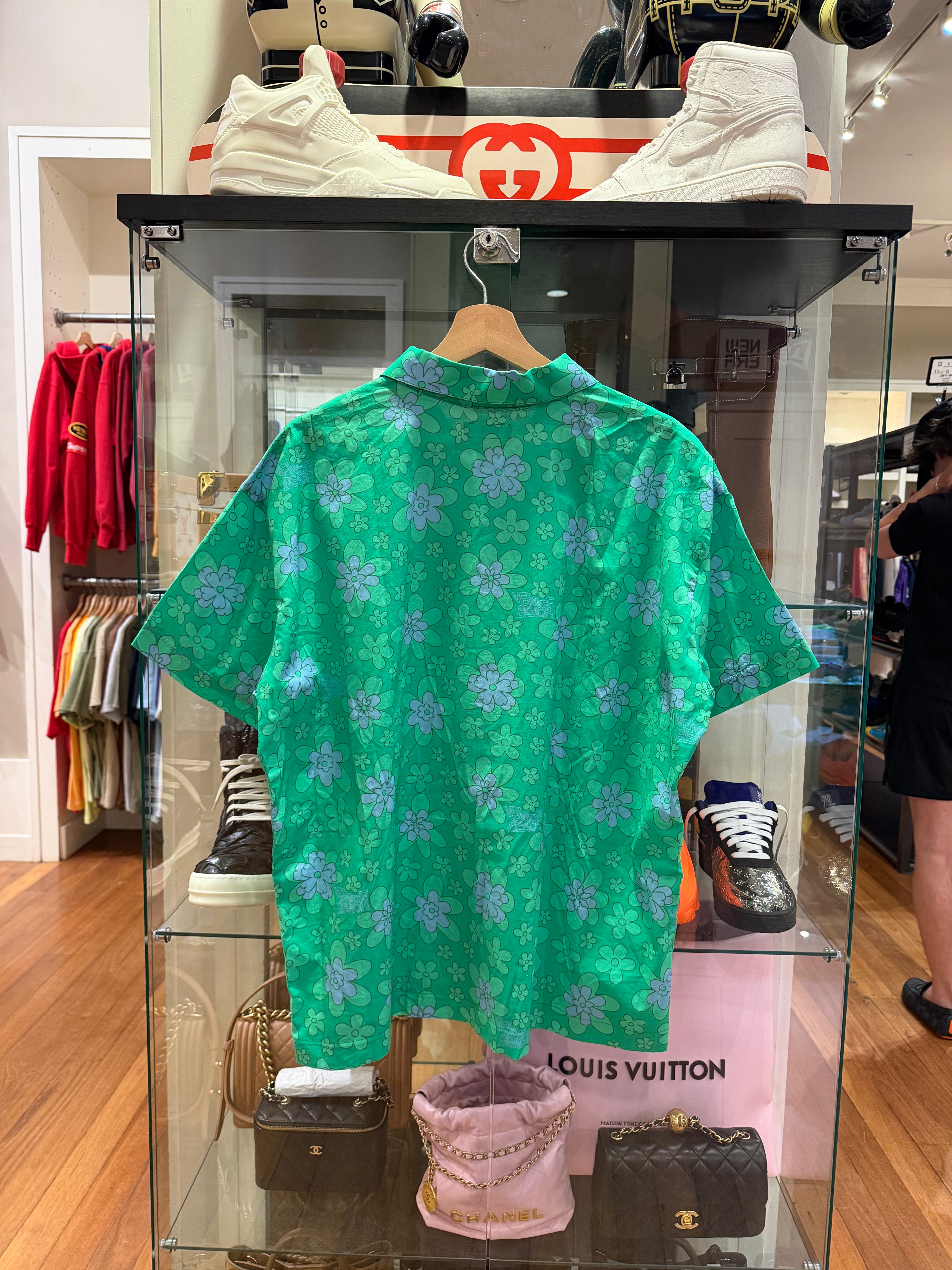 ERL SS21 Floral SS Shirt -
Green