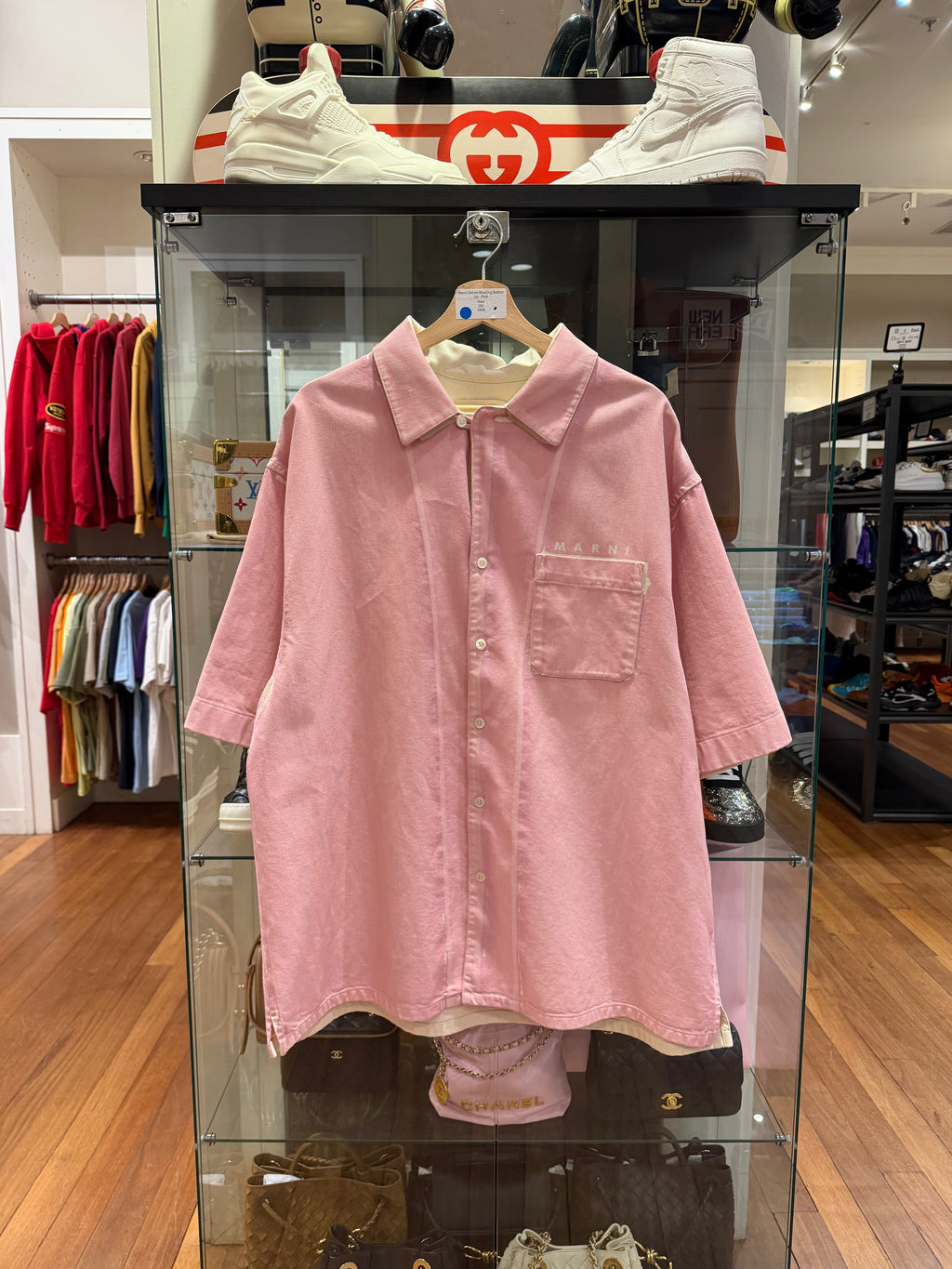 Marni Denim Bowling Button
Up - Pink