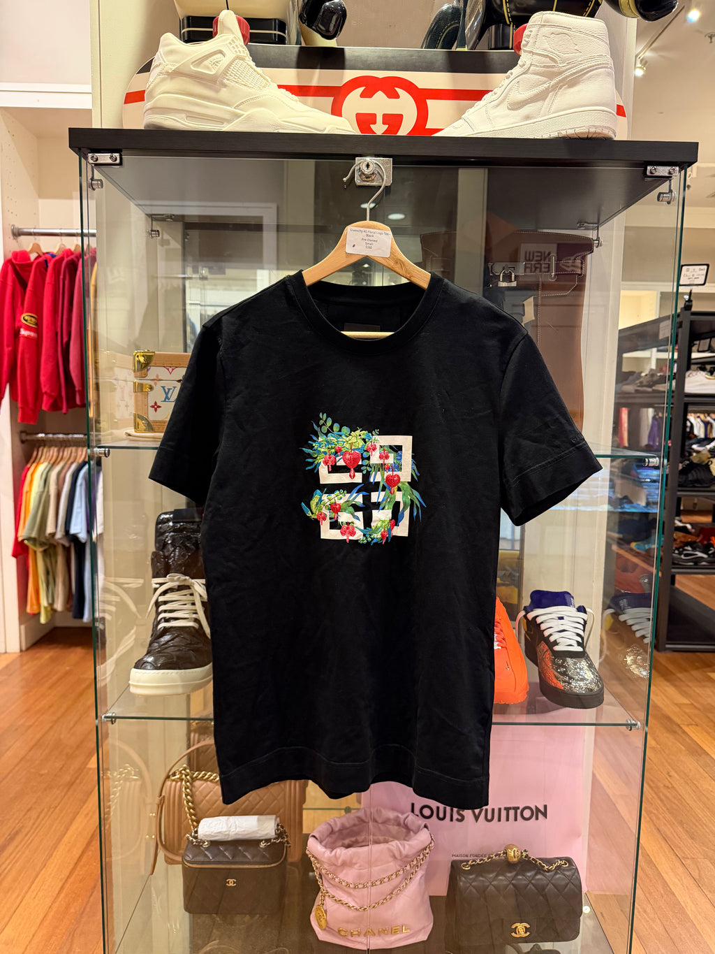Givenchy 4G Floral Logo Tee -
Black