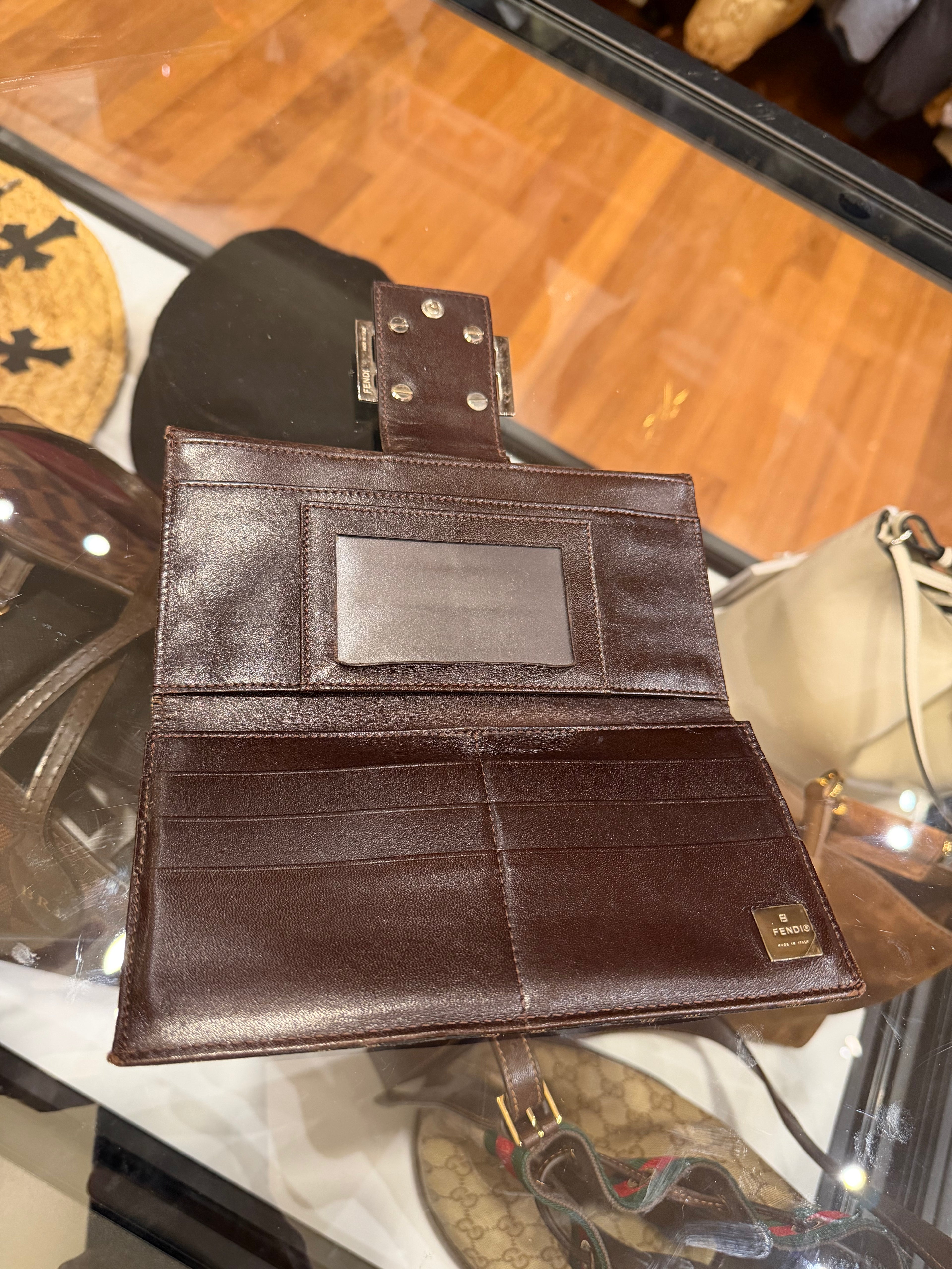Fendi Zucca FF Logo Canvas Continental Wallet
