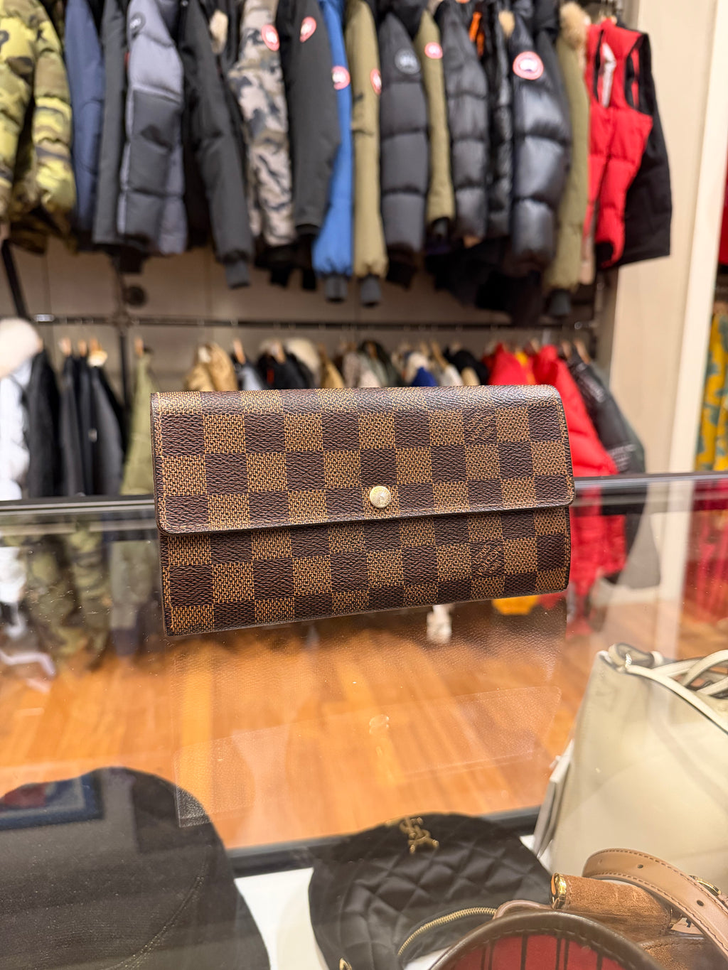 Louis Vuitton Damier Ebene Sarah Wallet