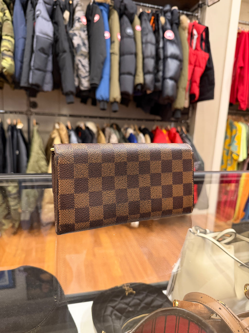 Louis Vuitton Damier Ebene Sarah Wallet