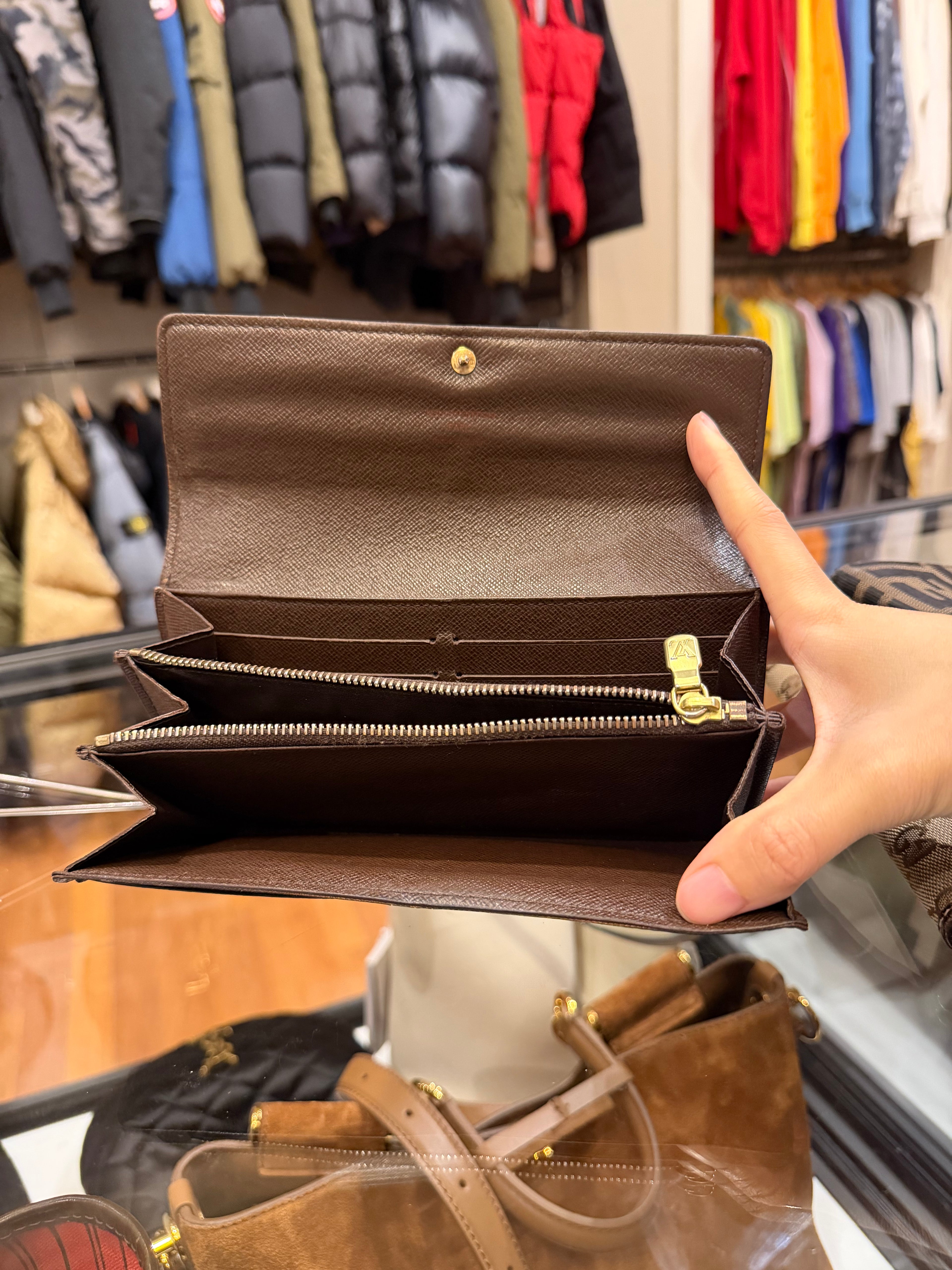 Louis Vuitton Damier Ebene Sarah Wallet